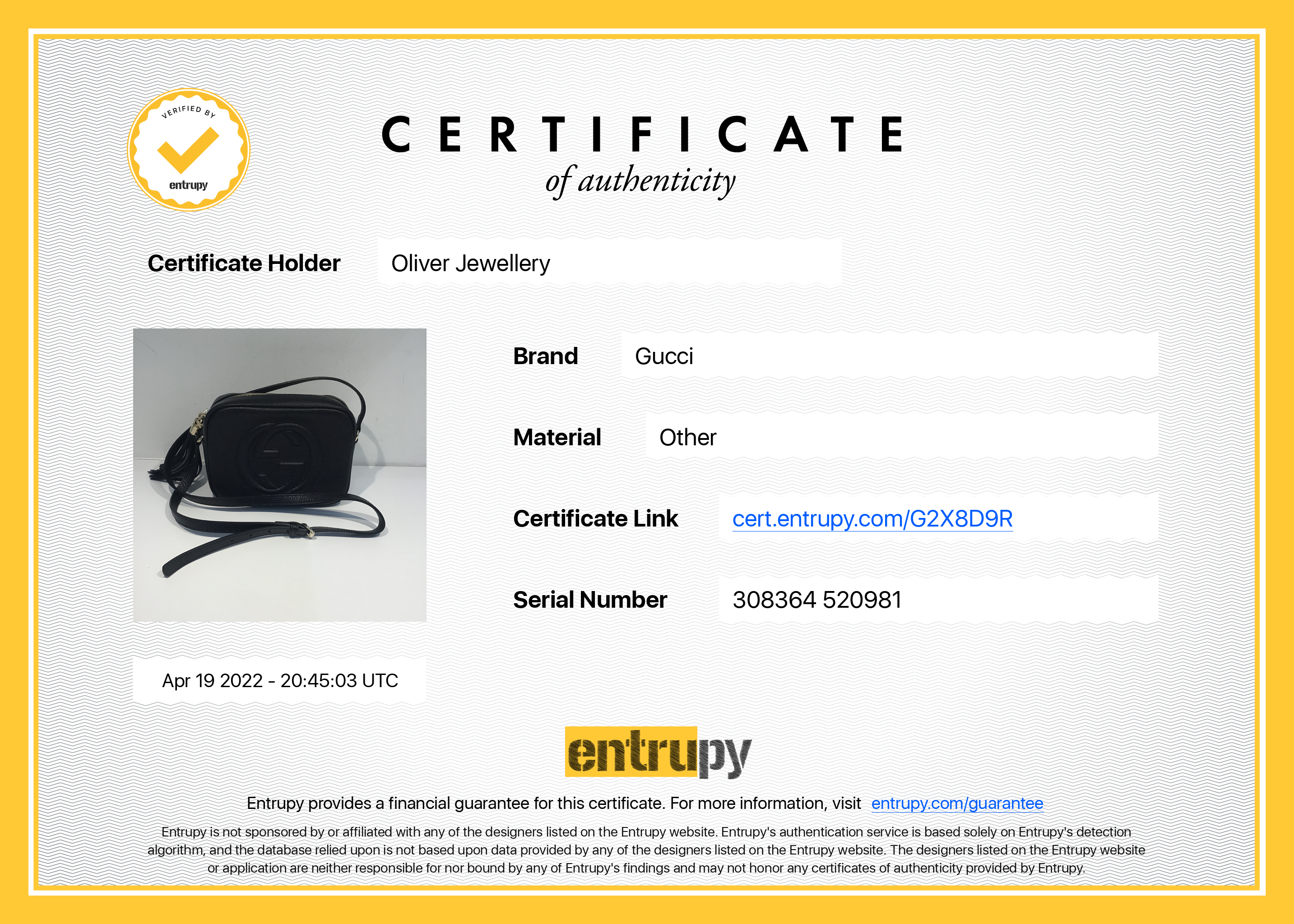 Gucci Black Soho Small Leather Disco Bag