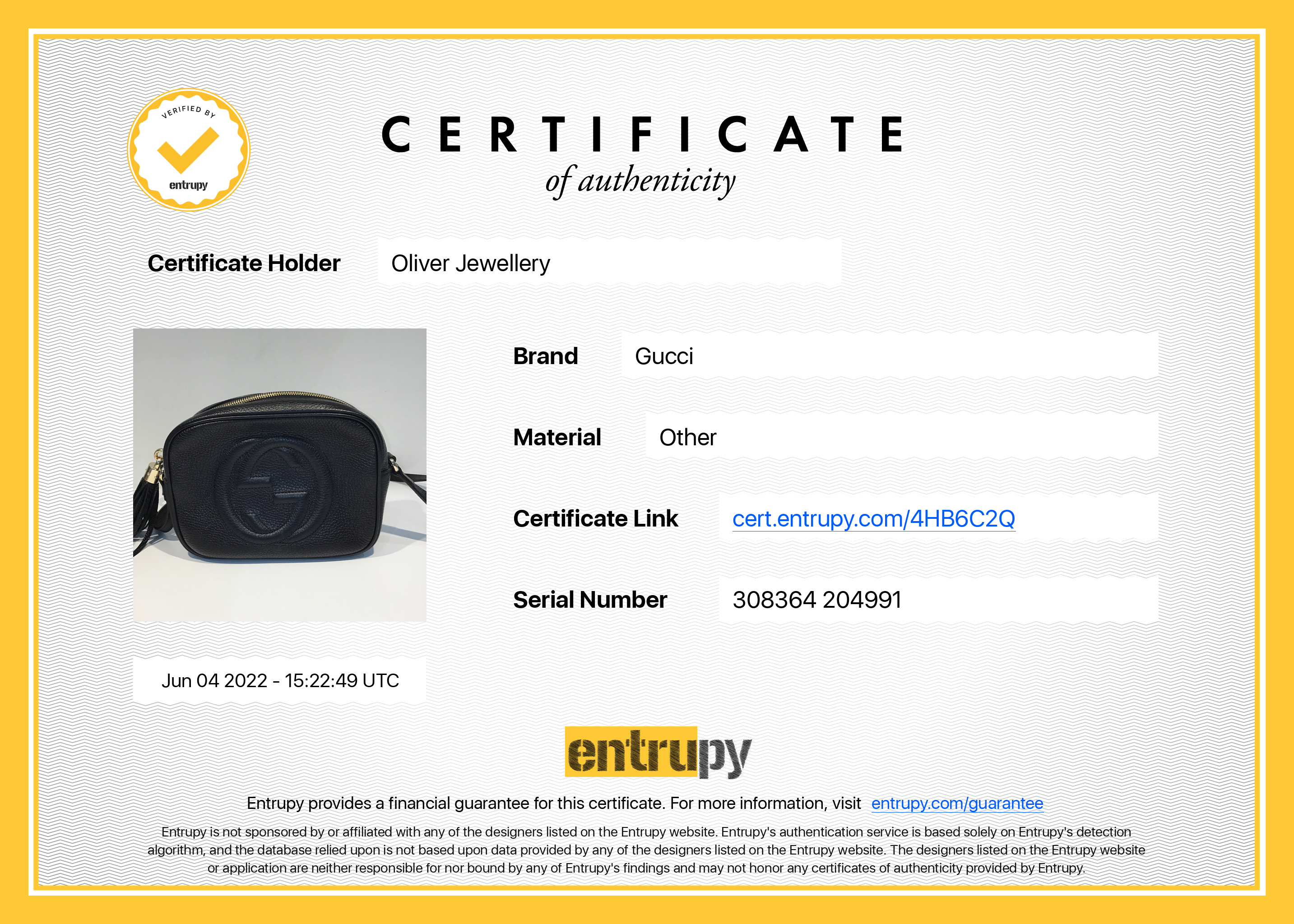 Gucci Black Soho Small Leather Disco Bag