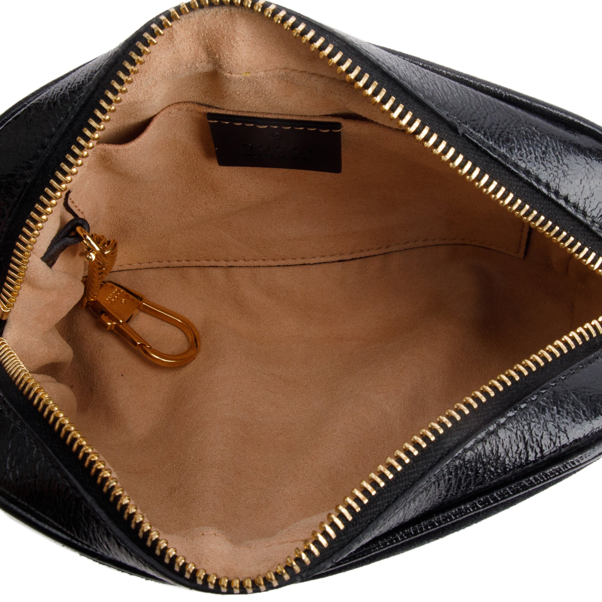 Gucci Black Suede Web Mini Ophidia Crossbody Bag