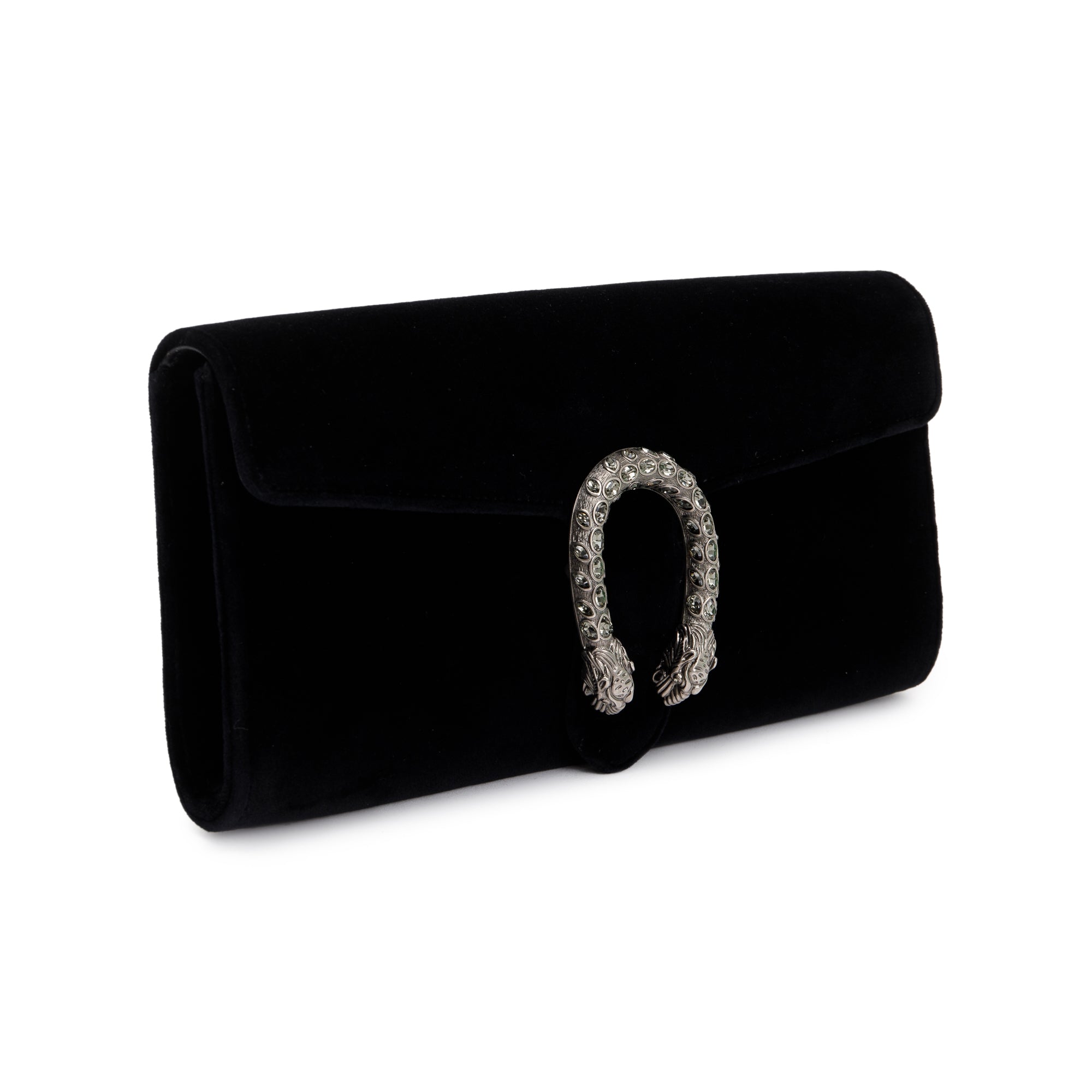 Gucci Black Velvet Dionysus Clutch