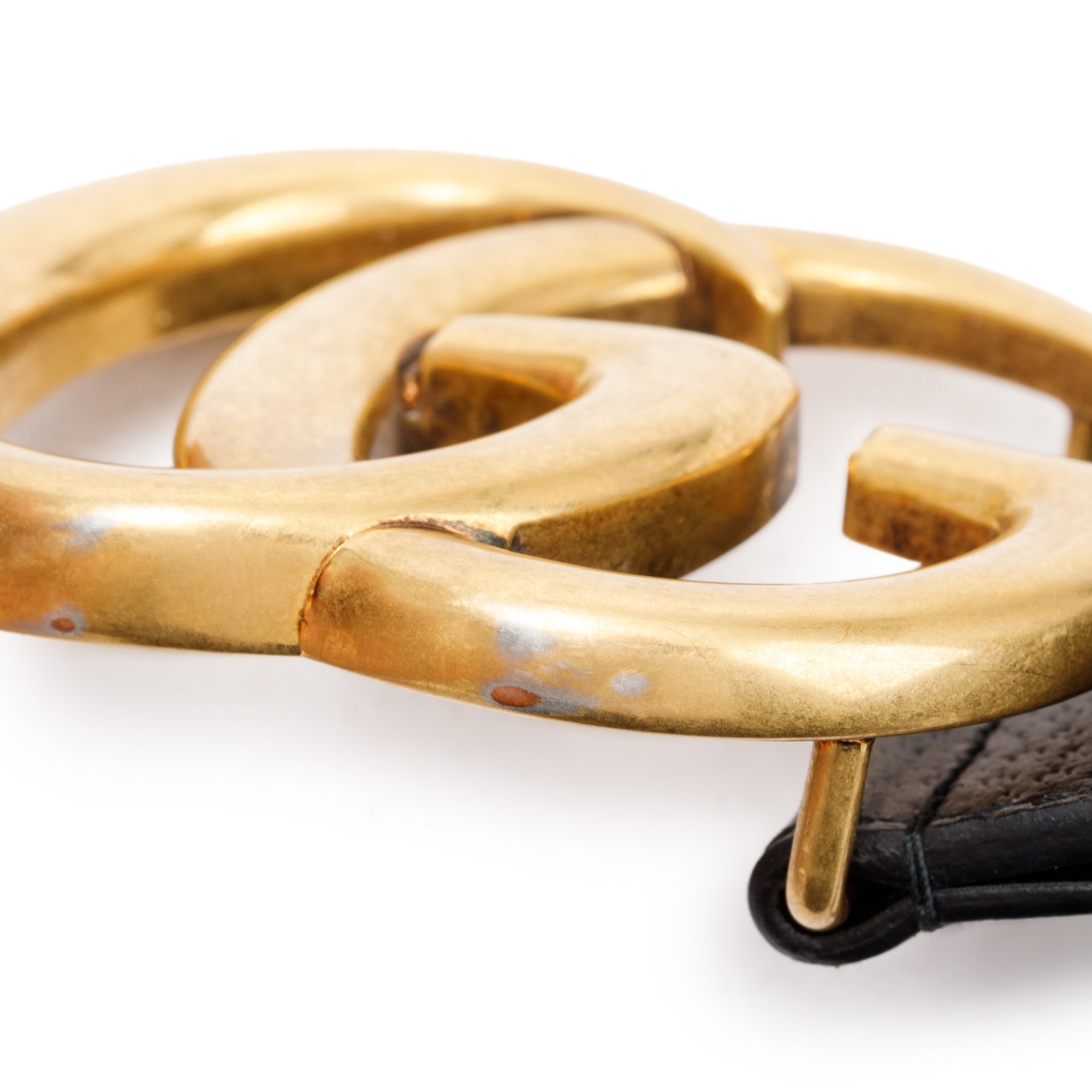 Gucci Black Wide Leather Belt with Double G Buckle 90 36 w/ Box