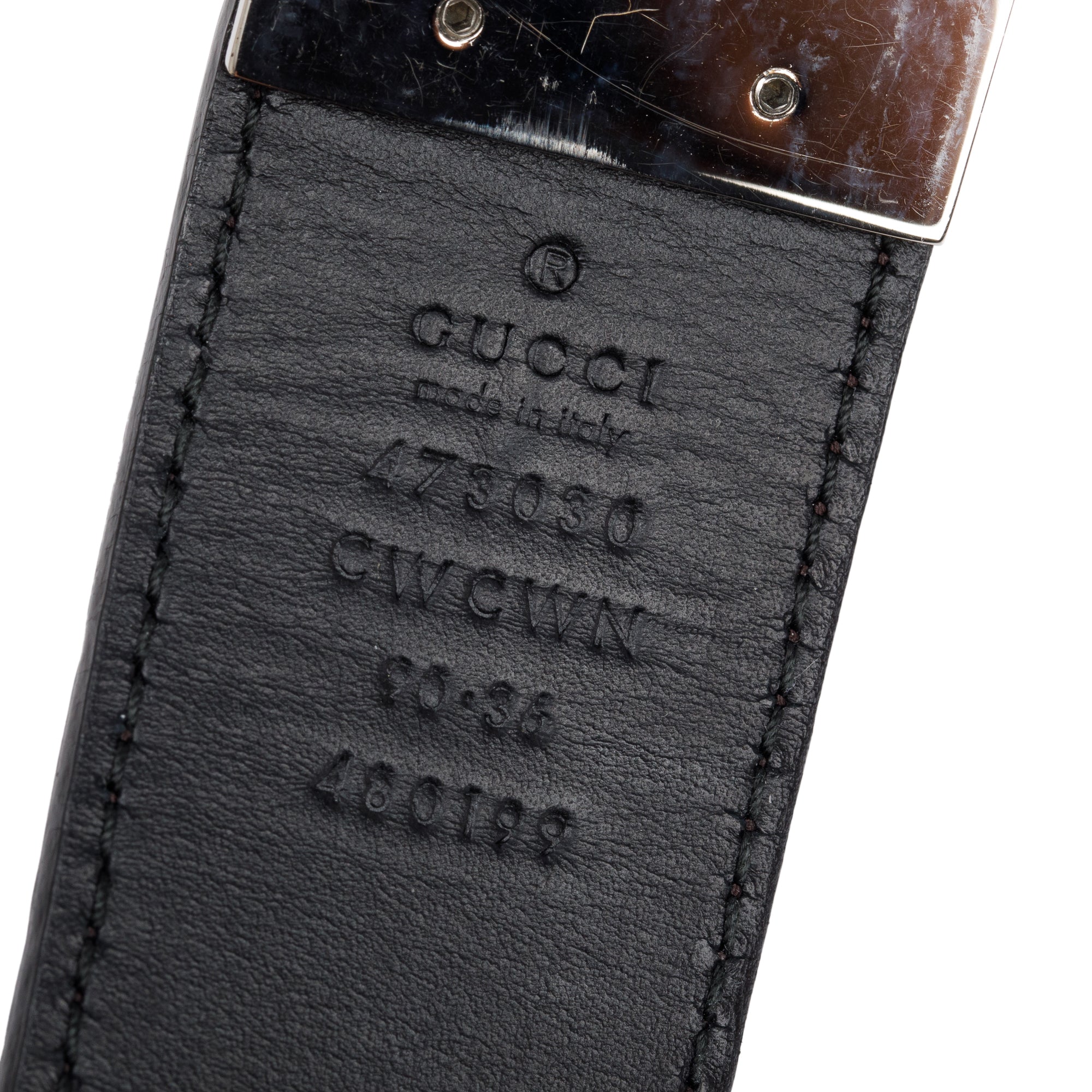 Gucci Black/Brown Signature Leather Interlocking G Reversible Belt 90 36