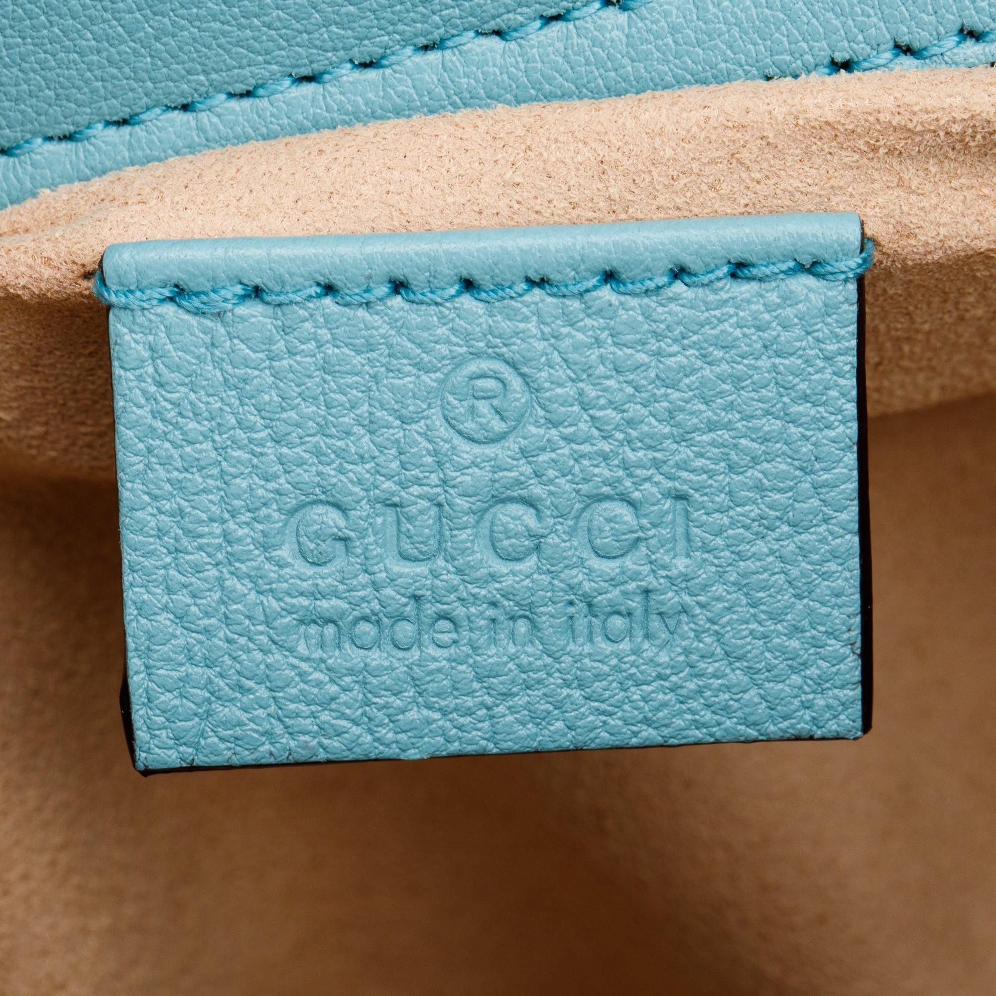 Gucci Blue Calfskin Leather Diana Mini Tote Bag w/ Strap