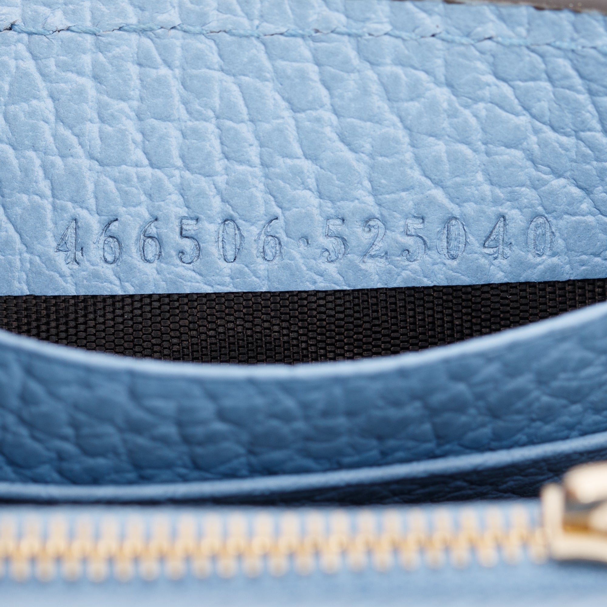 Gucci Blue Dollar Calfskin Leather Medium Betty Chain Wallet w/ Box