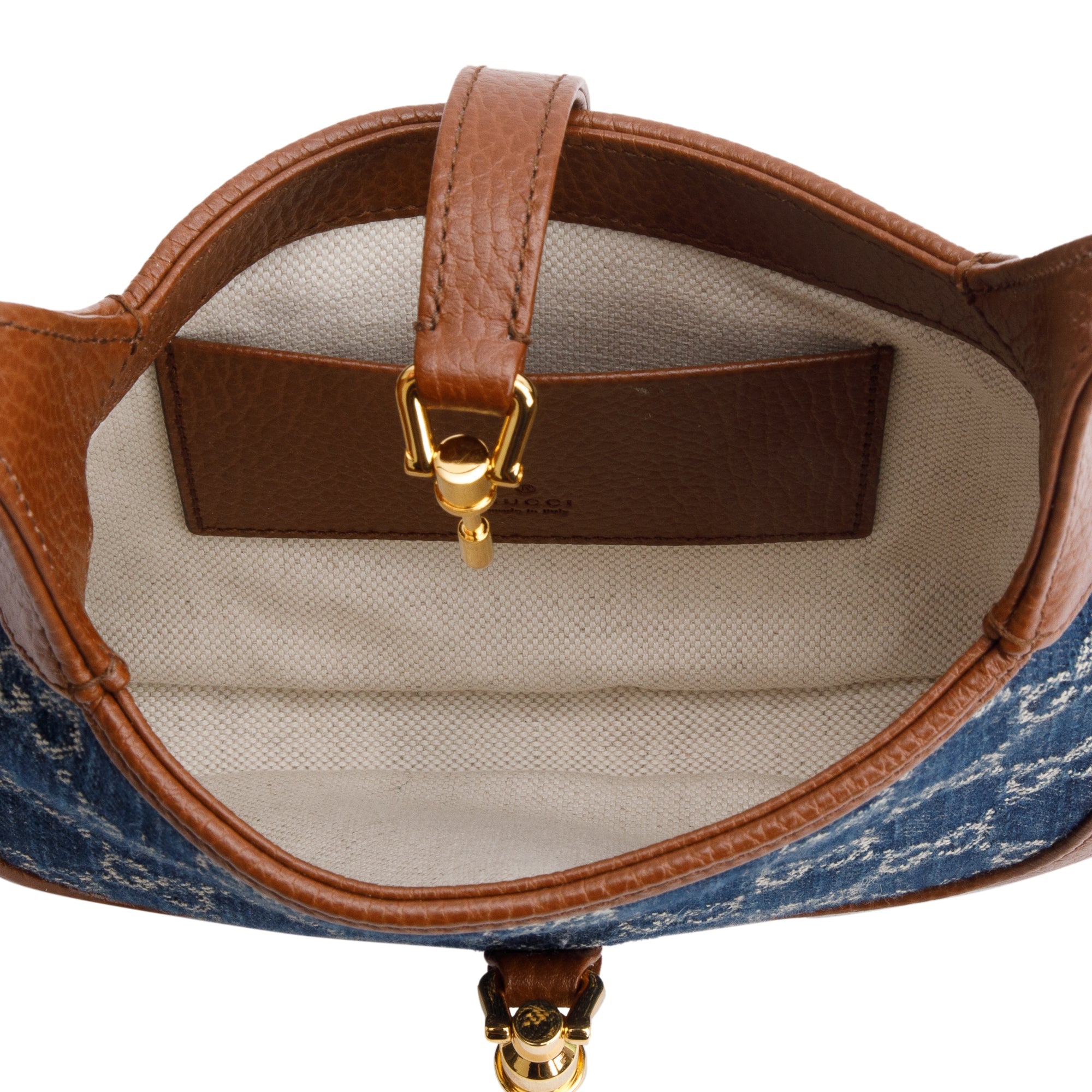 Gucci Blue GG Denim Jackie 1961 Mini Shoulder Bag w/ Box