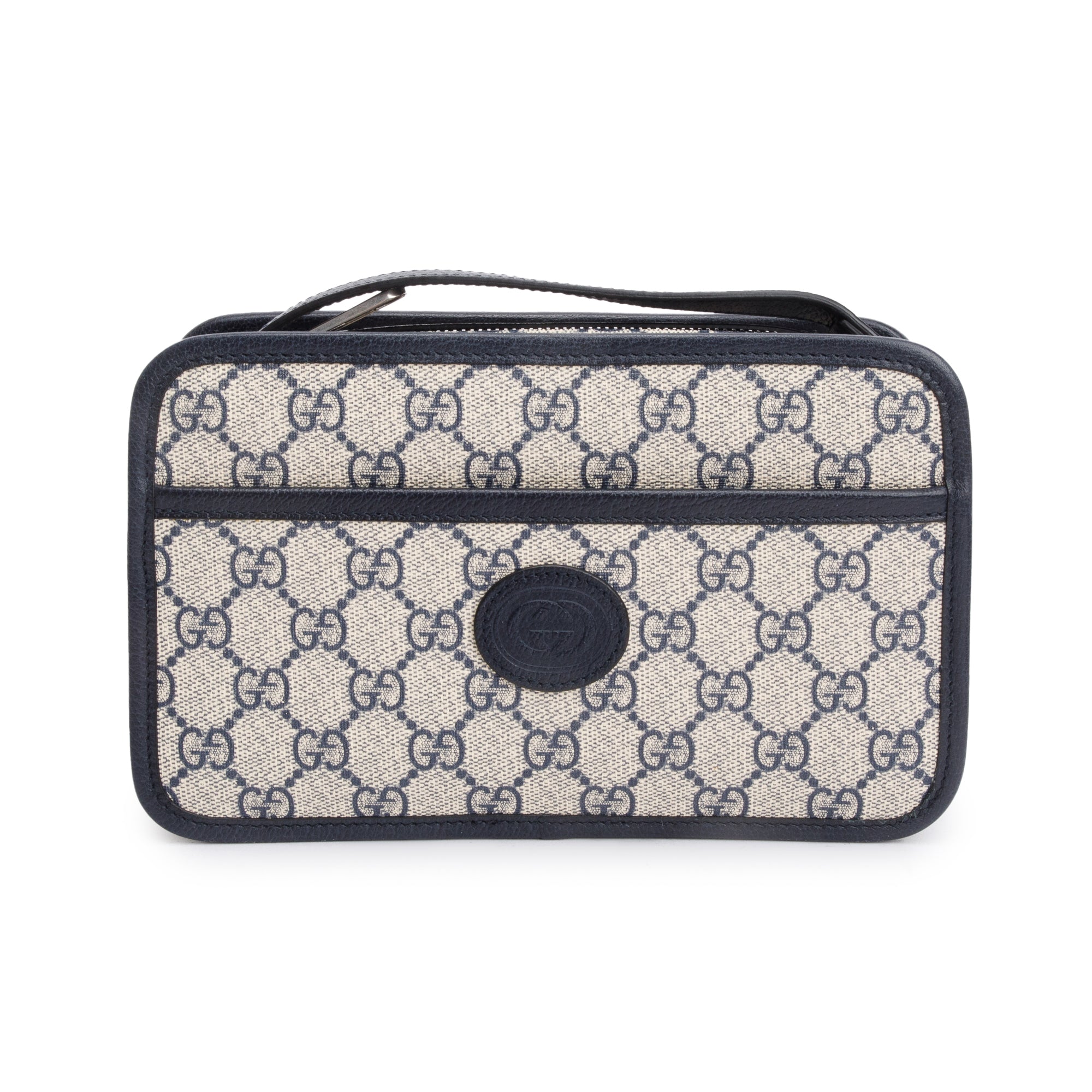 Gucci Blue GG Supreme Mini Bag with Interlocking G w/ Box