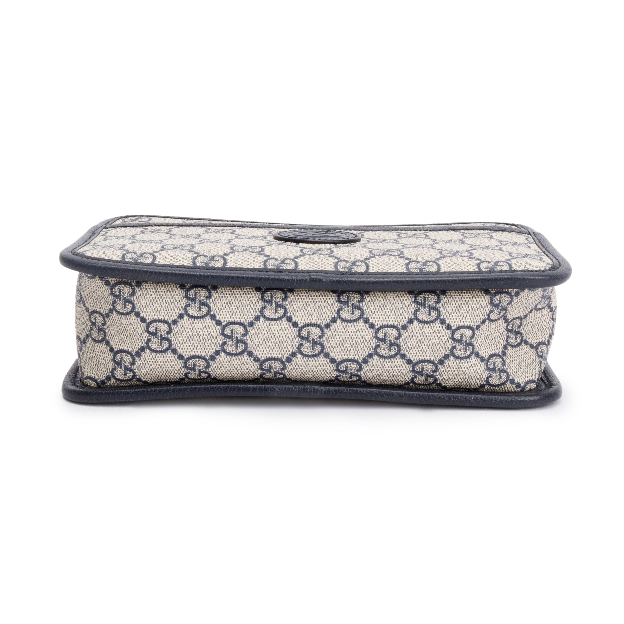 Gucci Blue GG Supreme Mini Bag with Interlocking G w/ Box