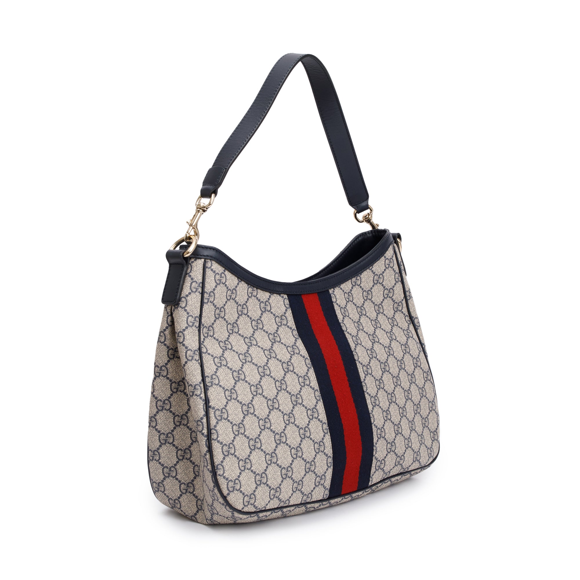 Gucci Blue GG Supreme Web Sherry Shoulder Bag
