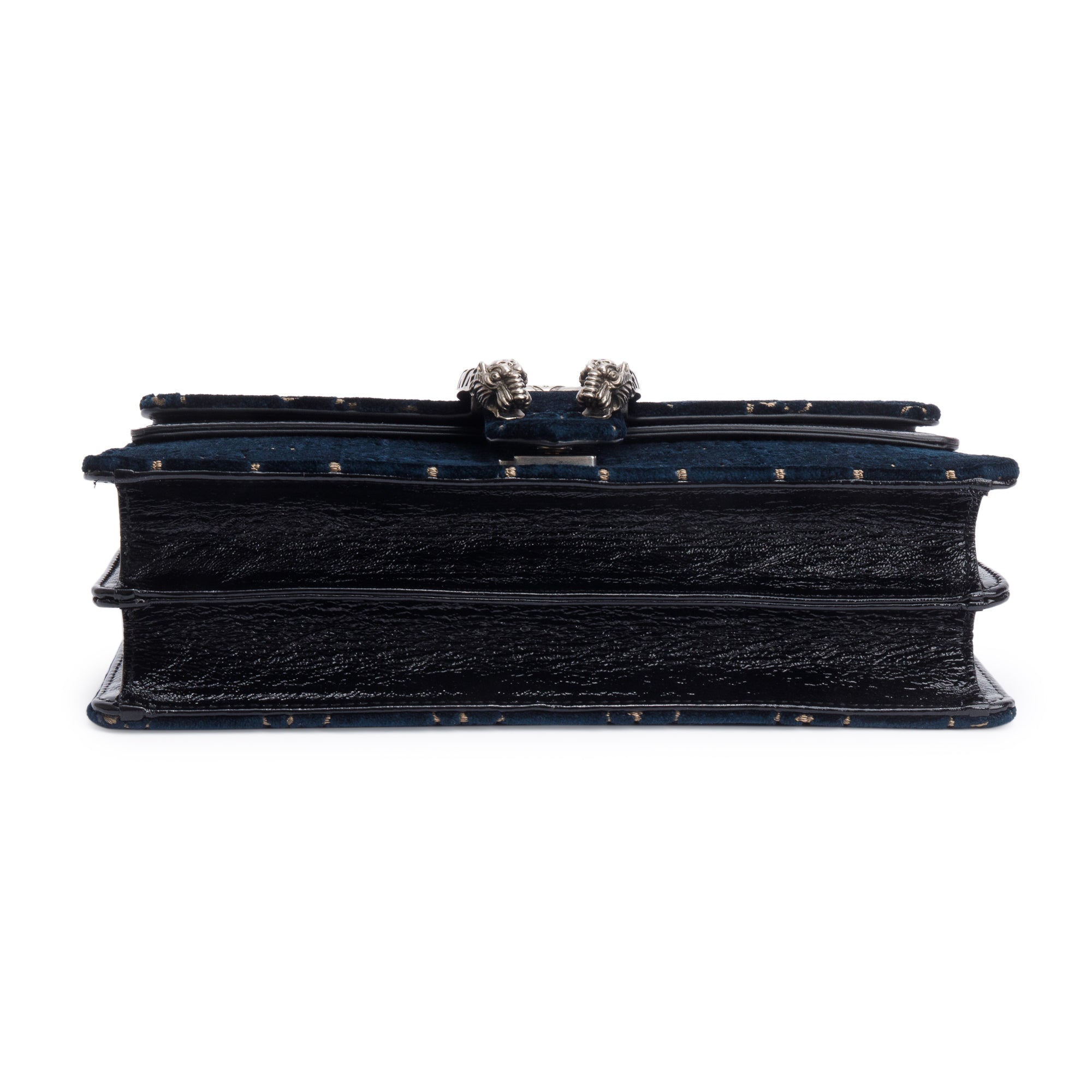 Gucci Blue GG Velvet Small Dionysus Shoulder Bag