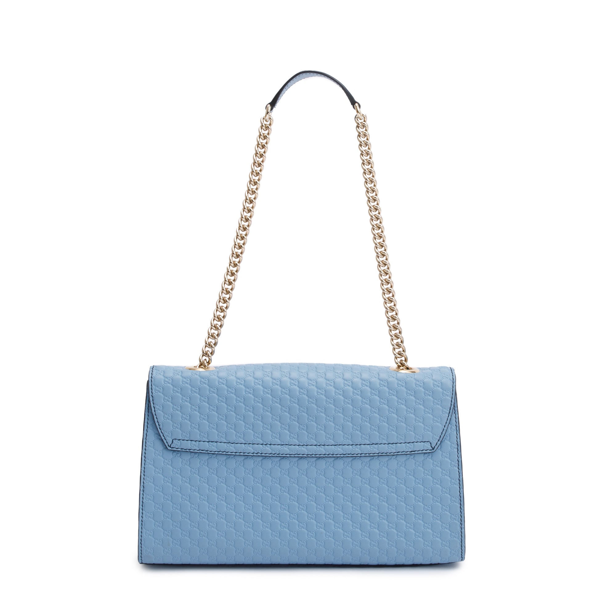 Gucci Blue Medium Microguccissima Emily Chain Shoulder Bag