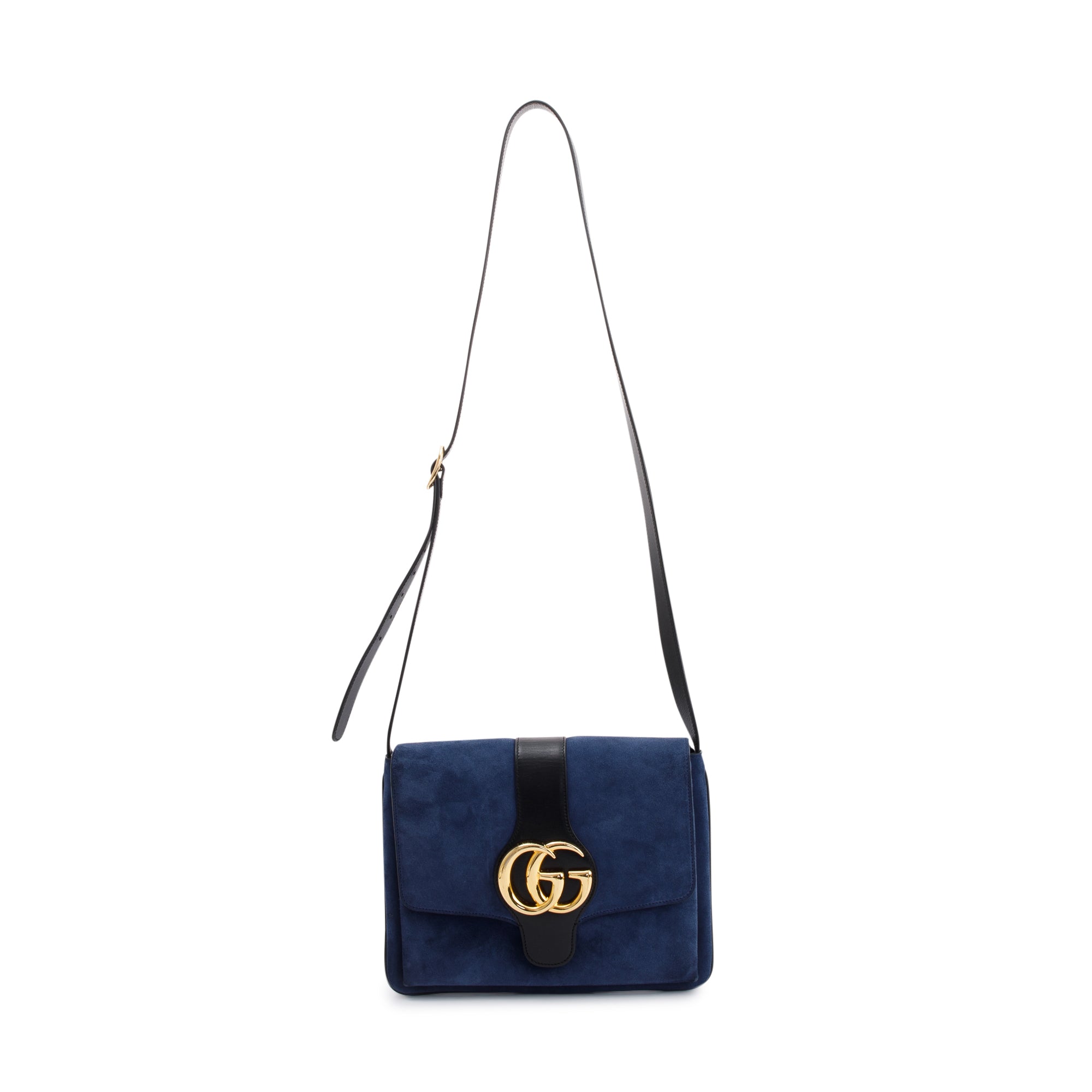 Gucci Blue Medium Suede Arli Shoulder Bag
