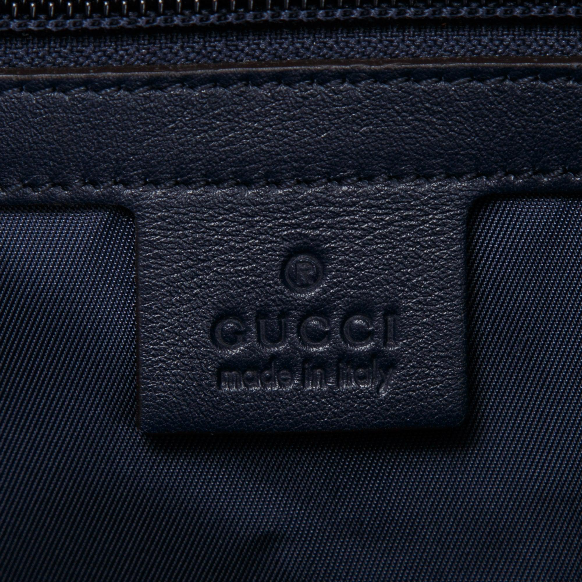 Gucci Blue Microguccissima Nylon Kid's Gym Bag