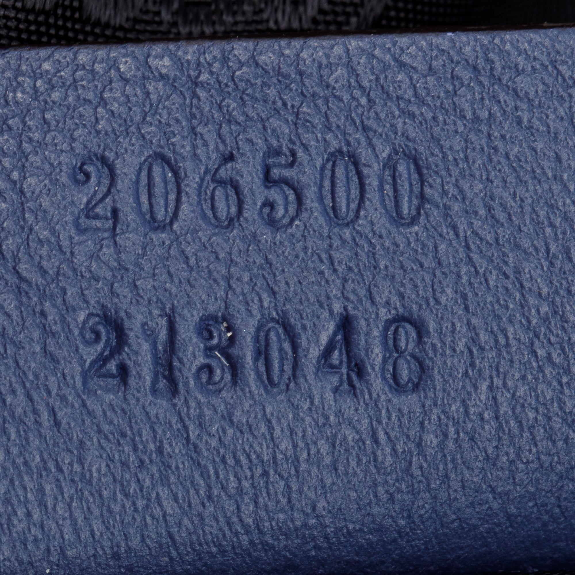 Gucci Blue Signature Leather Carry-On Duffle Bag w/ Strap