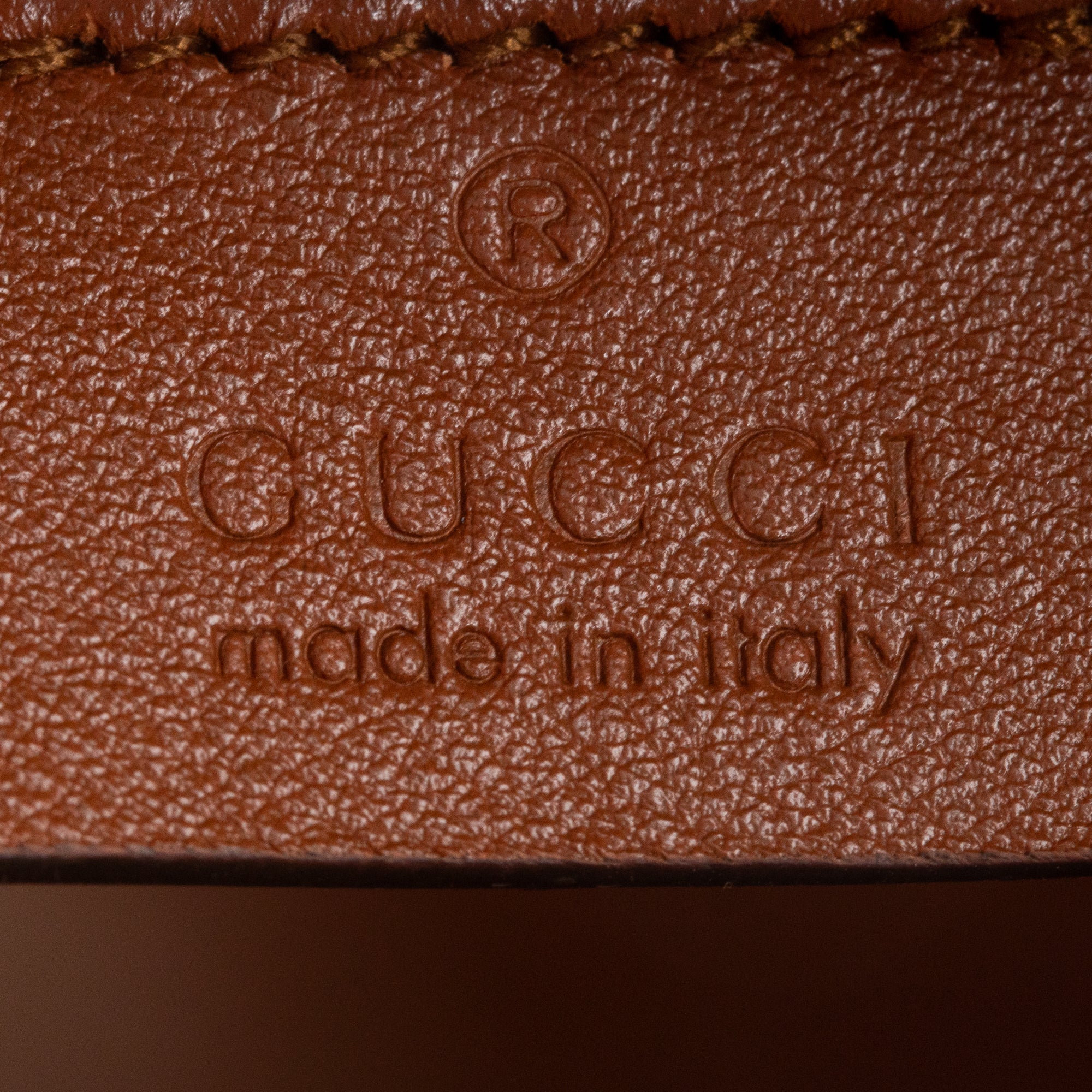 Gucci Brown Calfskin Leather Diana Mini Tote Bag w/ Strap