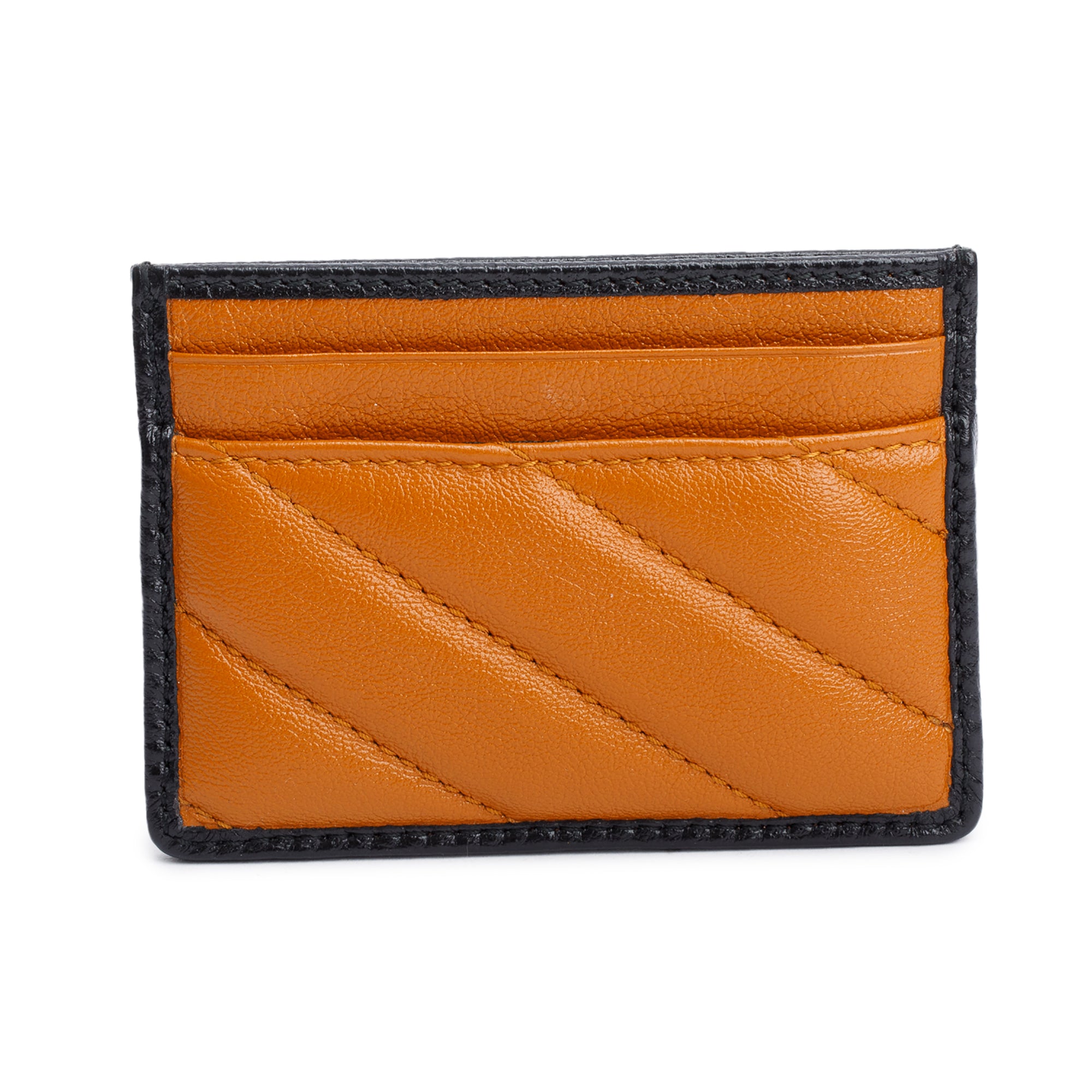 Gucci Brown Calfskin Leather Torchon GG Marmont Card Holder w/ Box