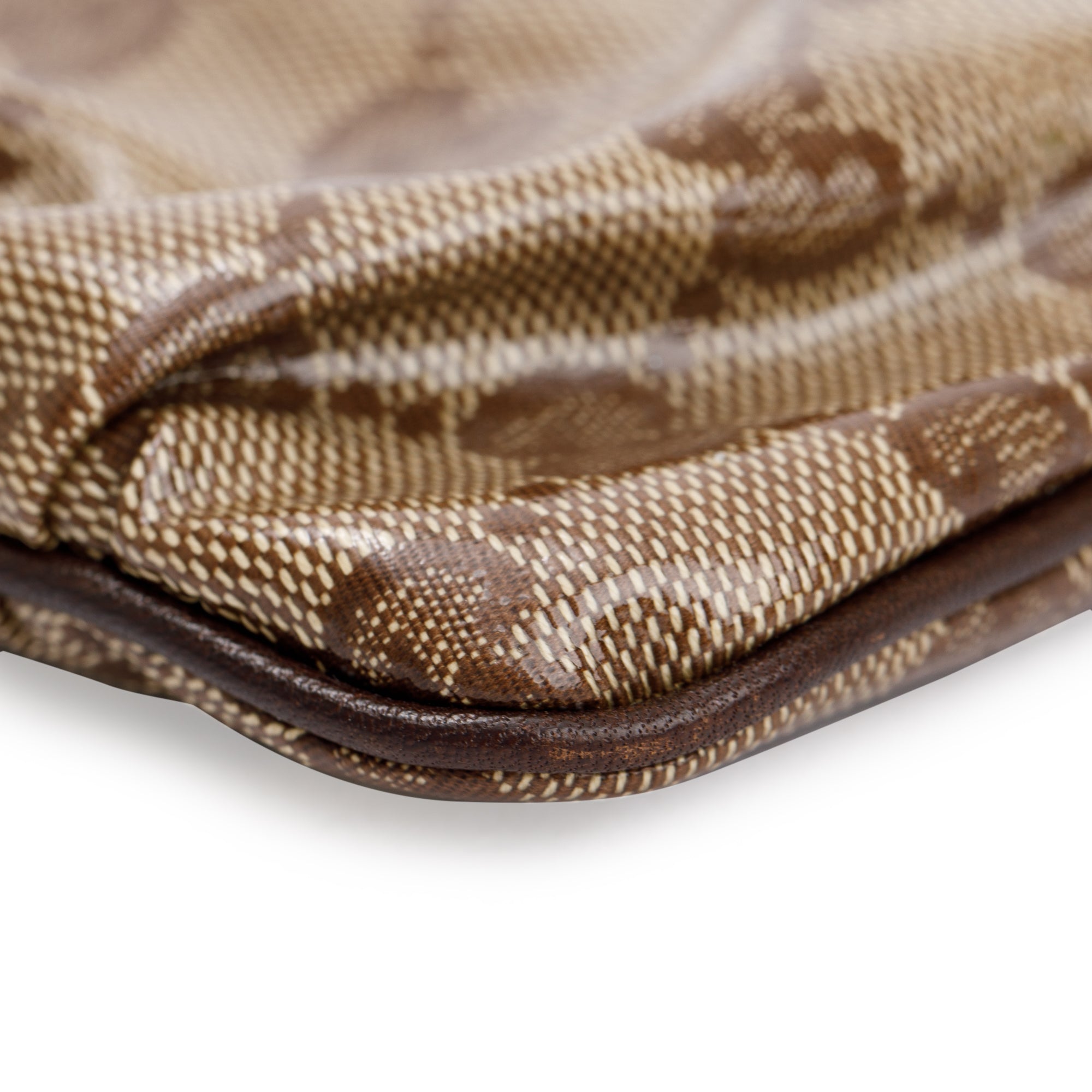 Gucci Brown GG Crystal Monogram Babouska Wristlet Pouch w/ Box