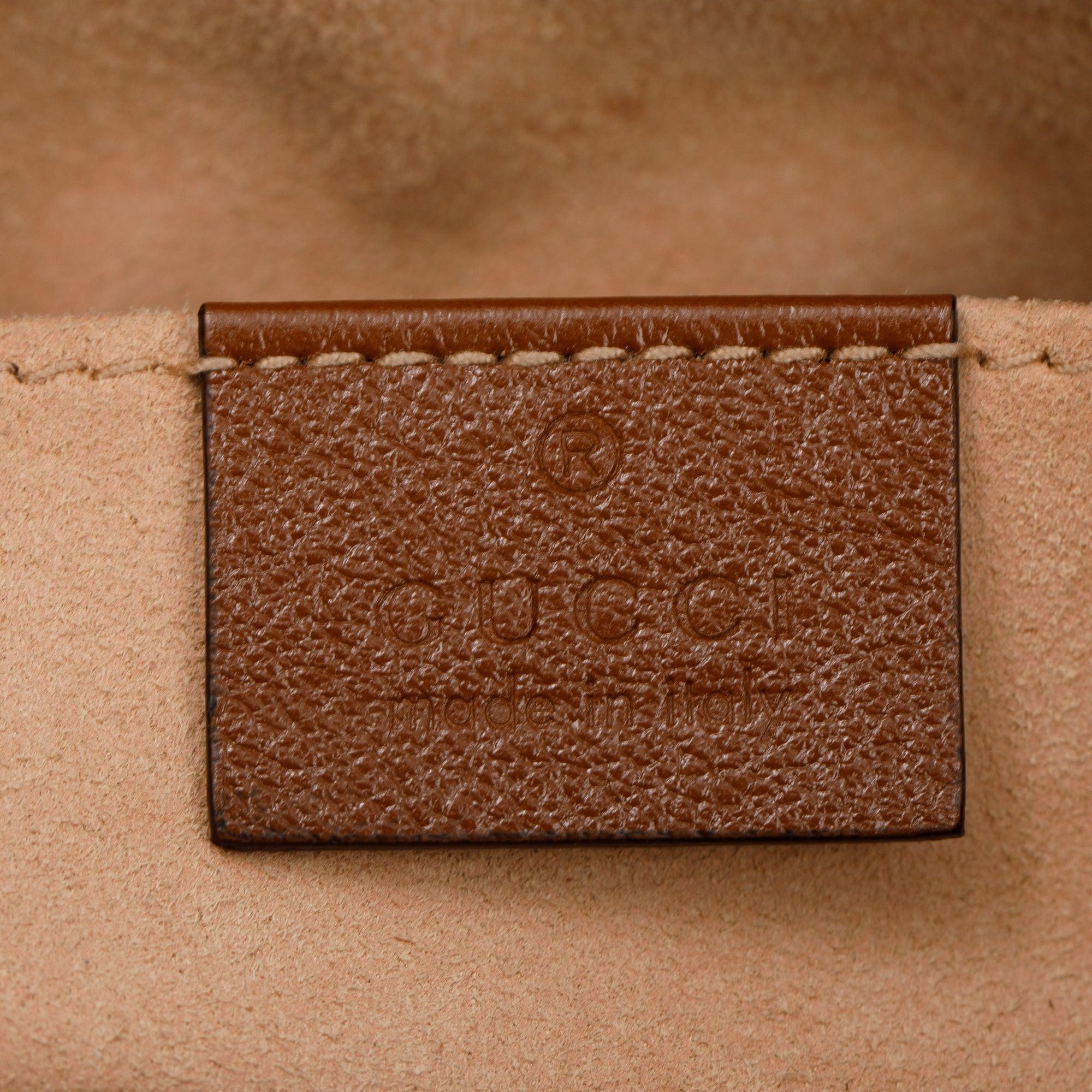 Gucci Brown GG Marmont Matelasse Small Shoulder Bag w/ Box