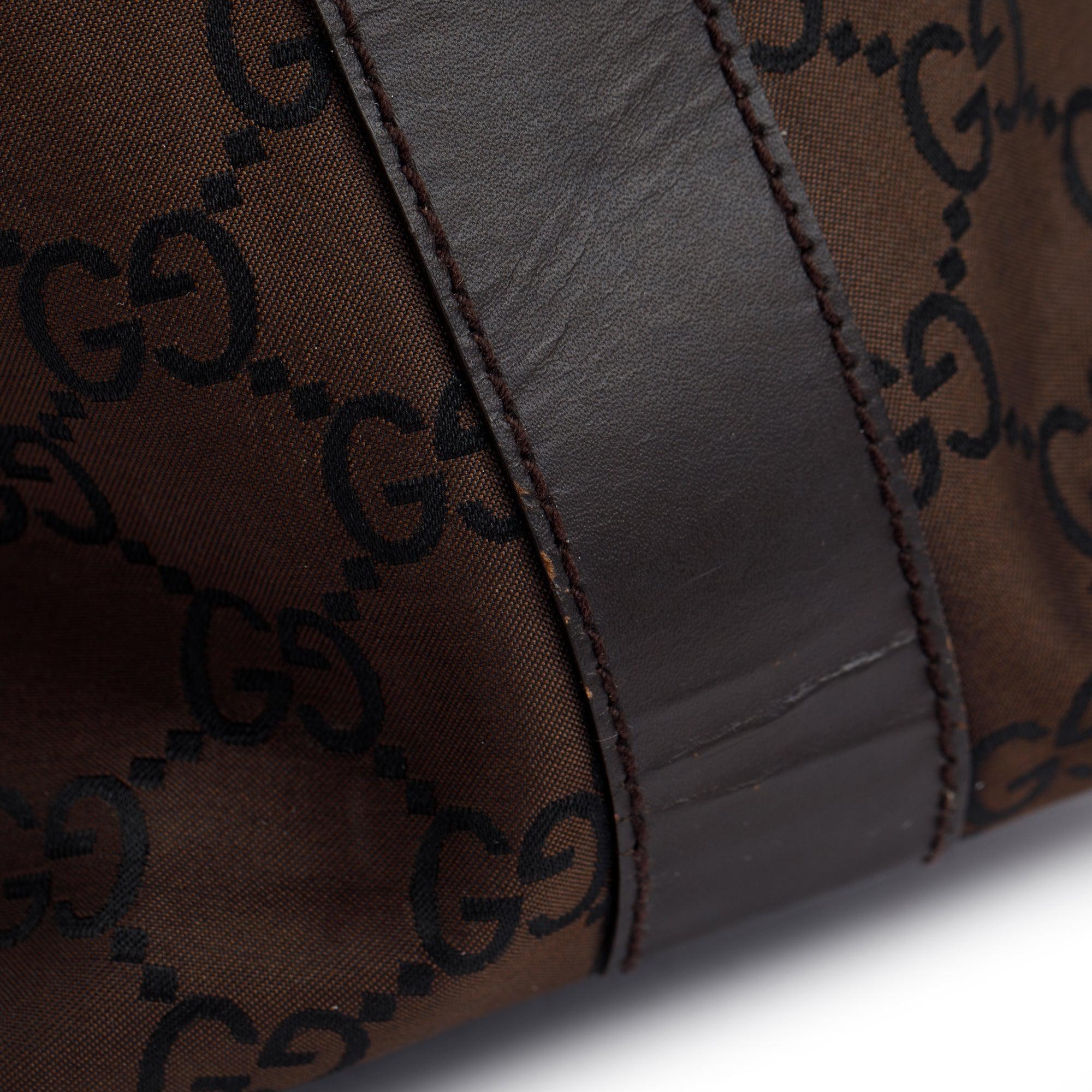 Gucci Brown GG Nylon Extra Large Hobo