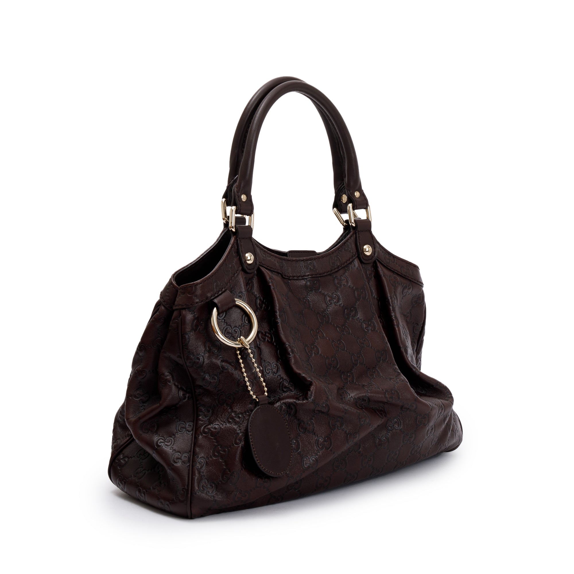 Gucci Brown GG Signature Leather Medium Sukey Tote