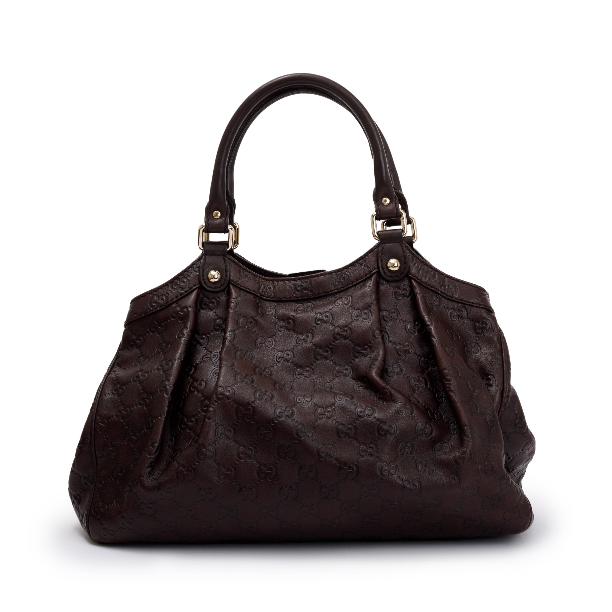 Gucci Brown GG Signature Leather Medium Sukey Tote