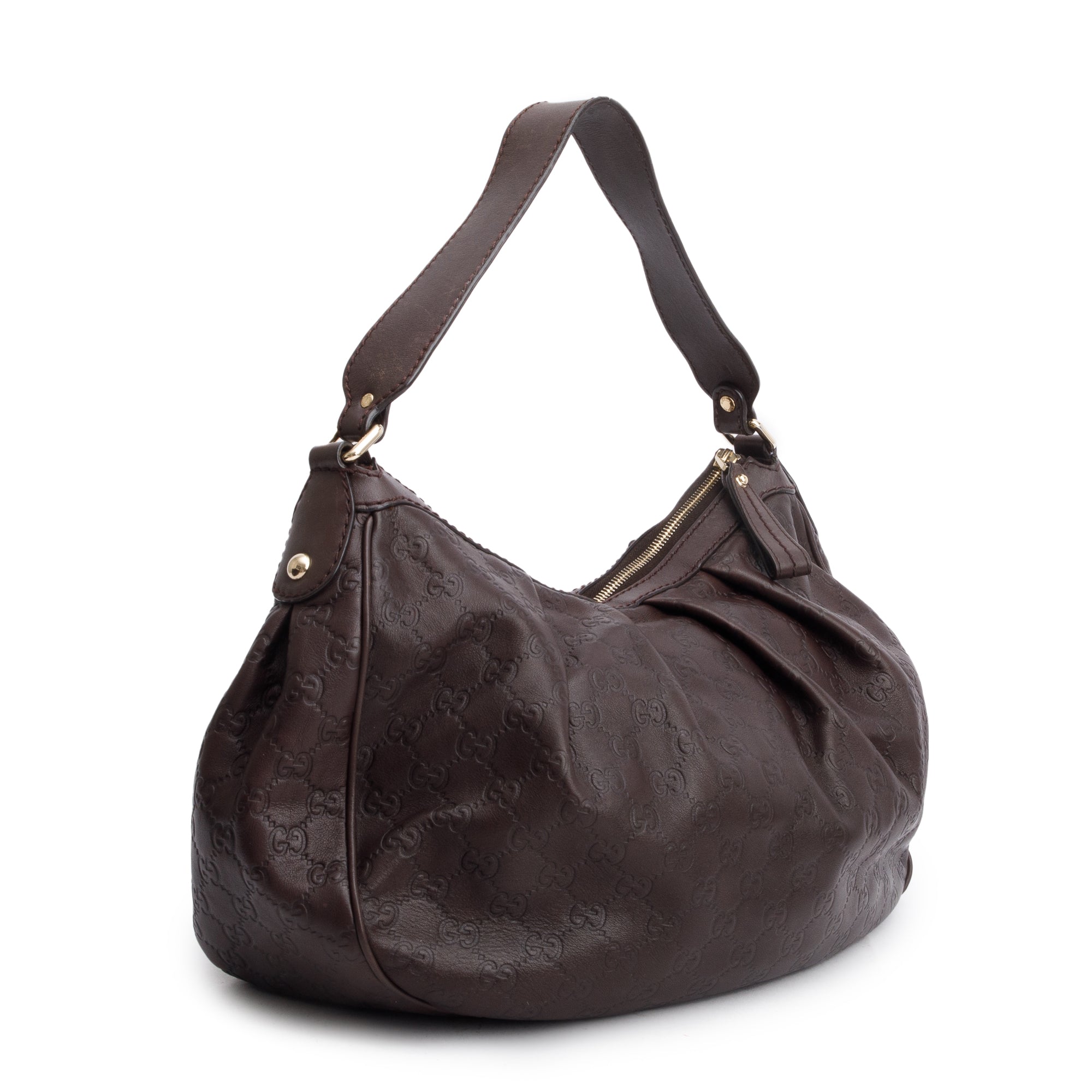 Gucci Brown GG Signature Leather Medium Sukey Tote