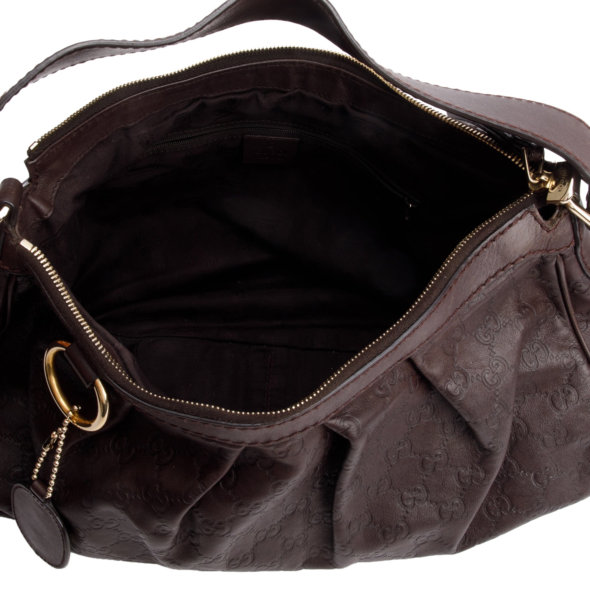 Gucci Brown GG Signature Leather Medium Sukey Tote