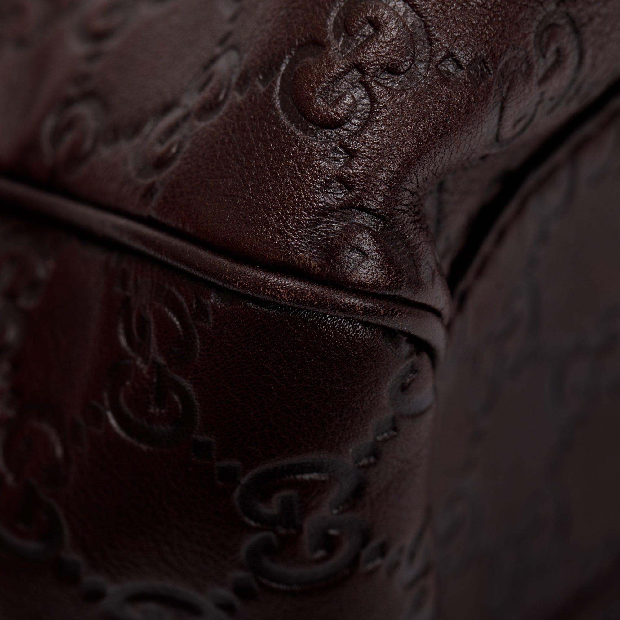 Gucci Brown GG Signature Leather Medium Sukey Tote