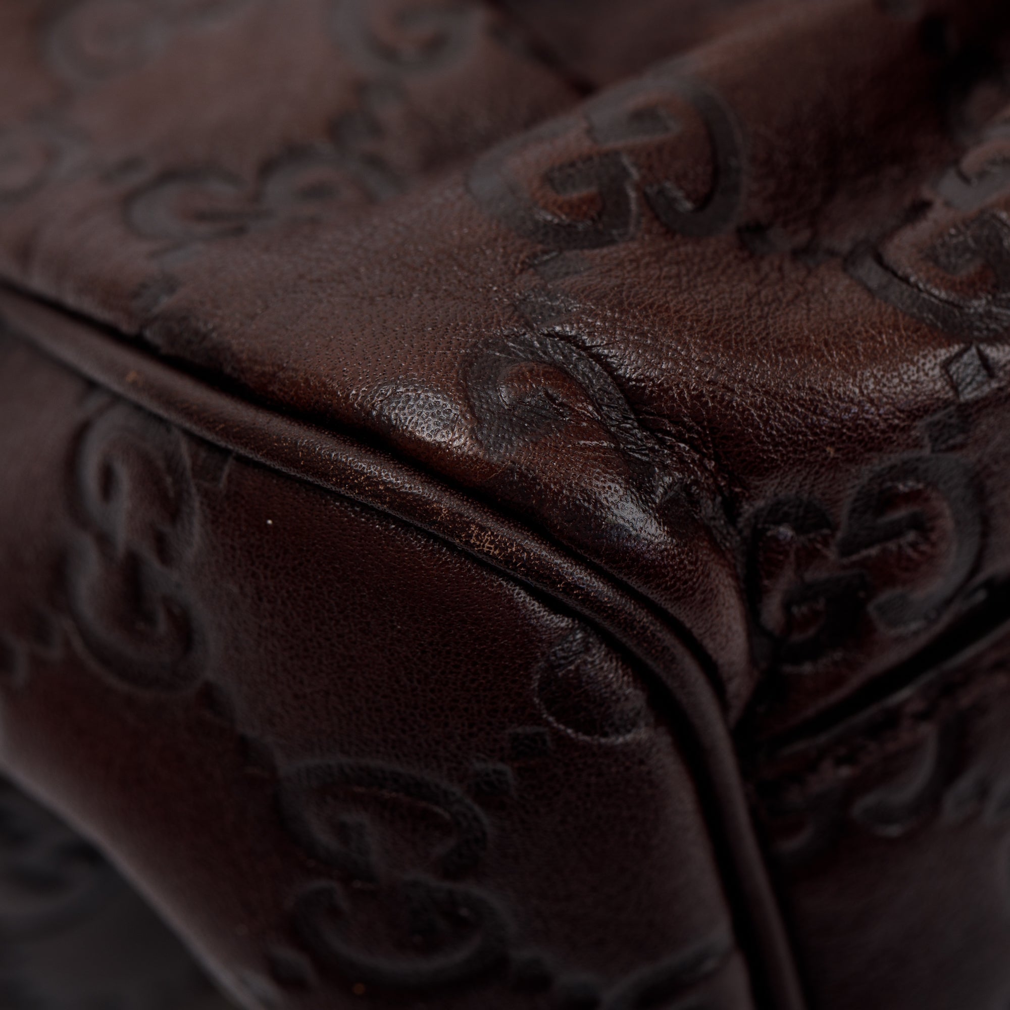 Gucci Brown GG Signature Leather Medium Sukey Tote