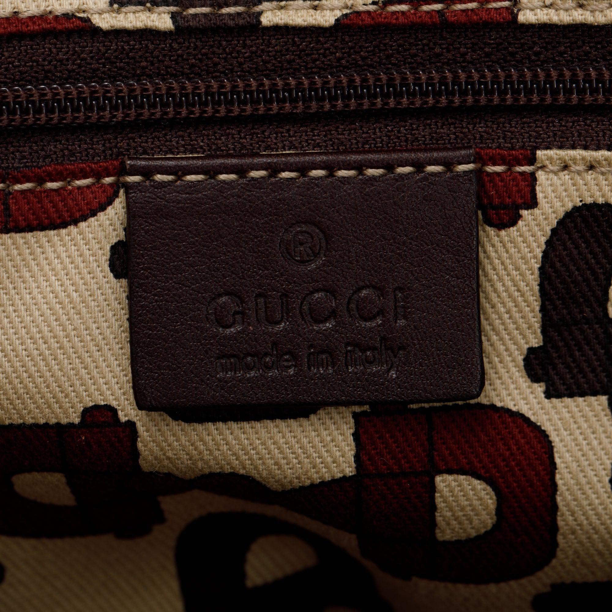 Gucci Brown GG Signature Leather Medium Sukey Tote