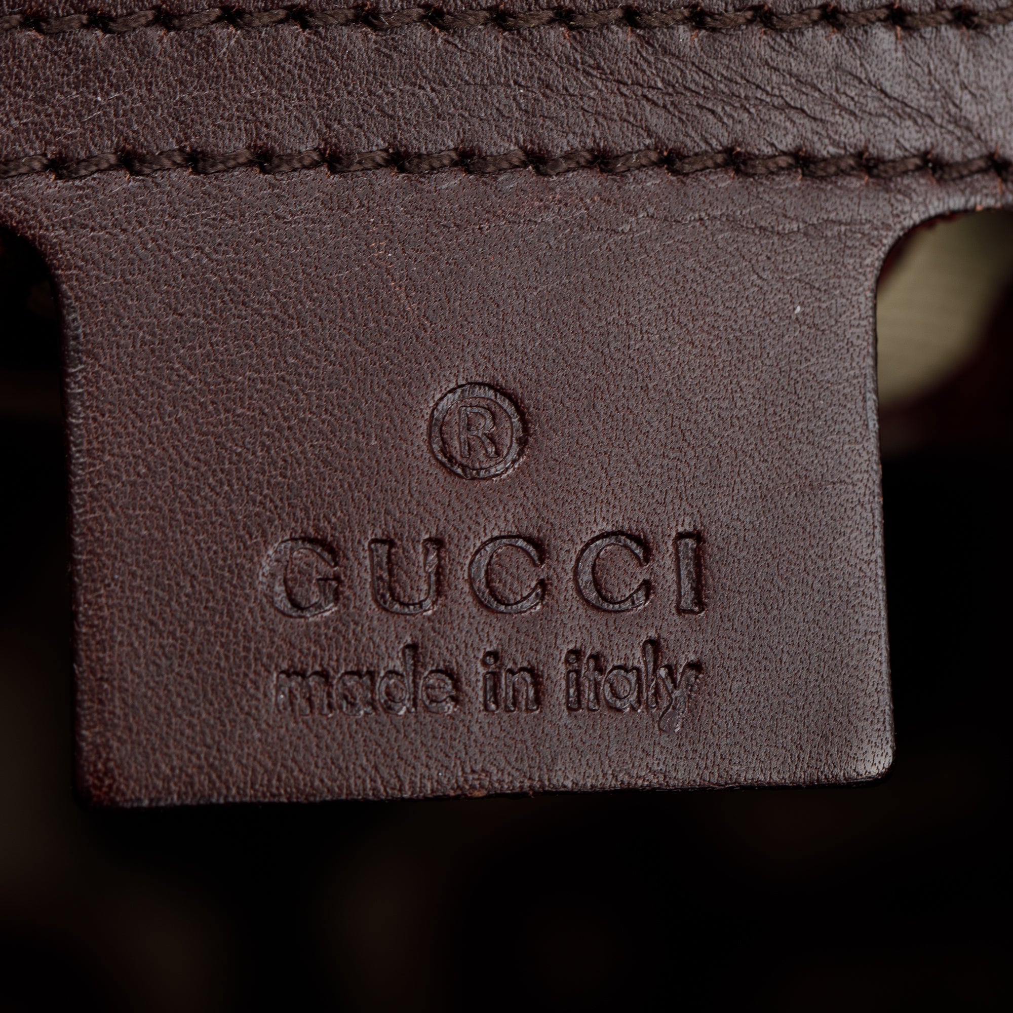 Gucci Brown GG Signature Leather Treasure Boston Bag