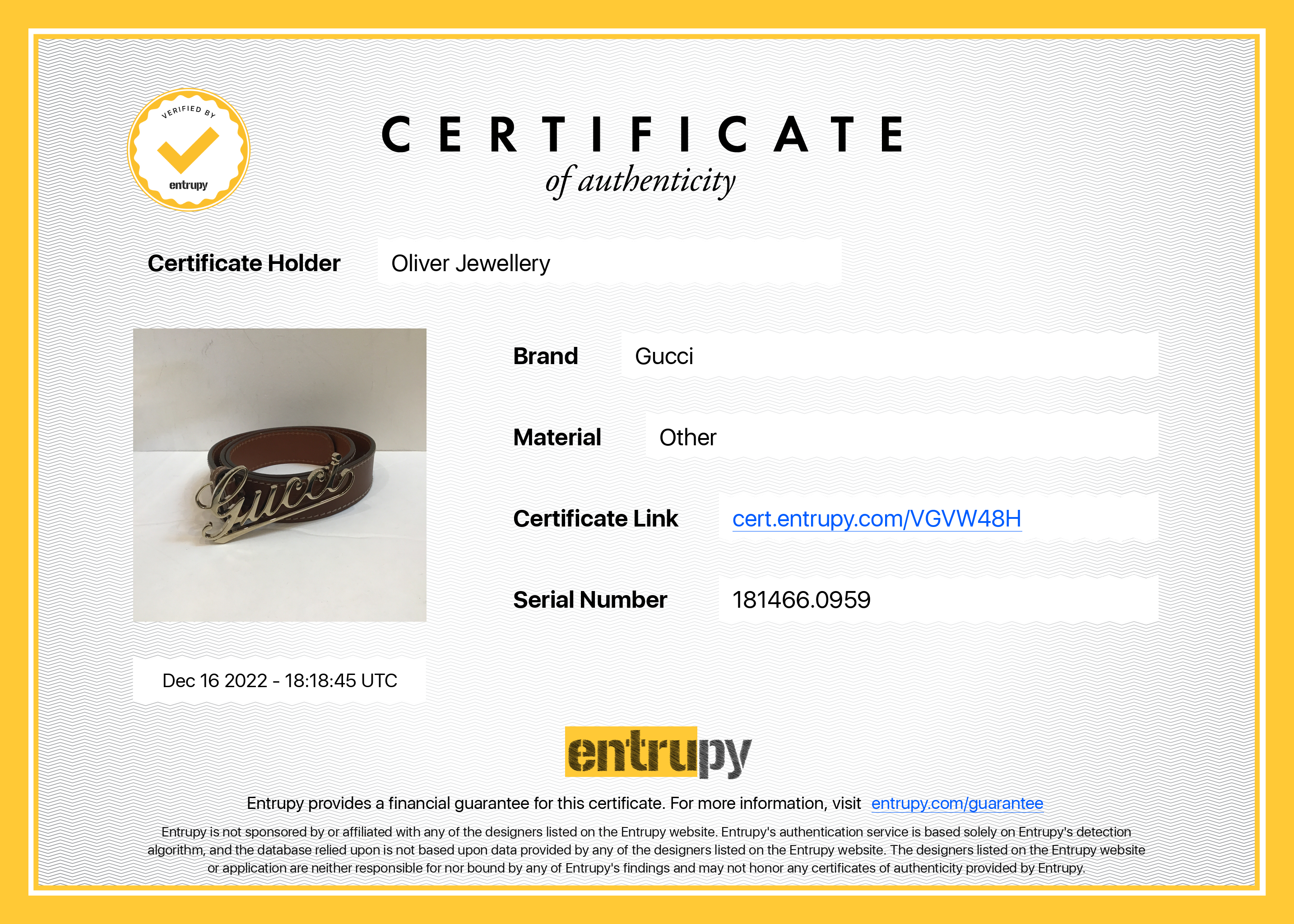 Gucci Brown Leather Belt with Script Logo Buckle