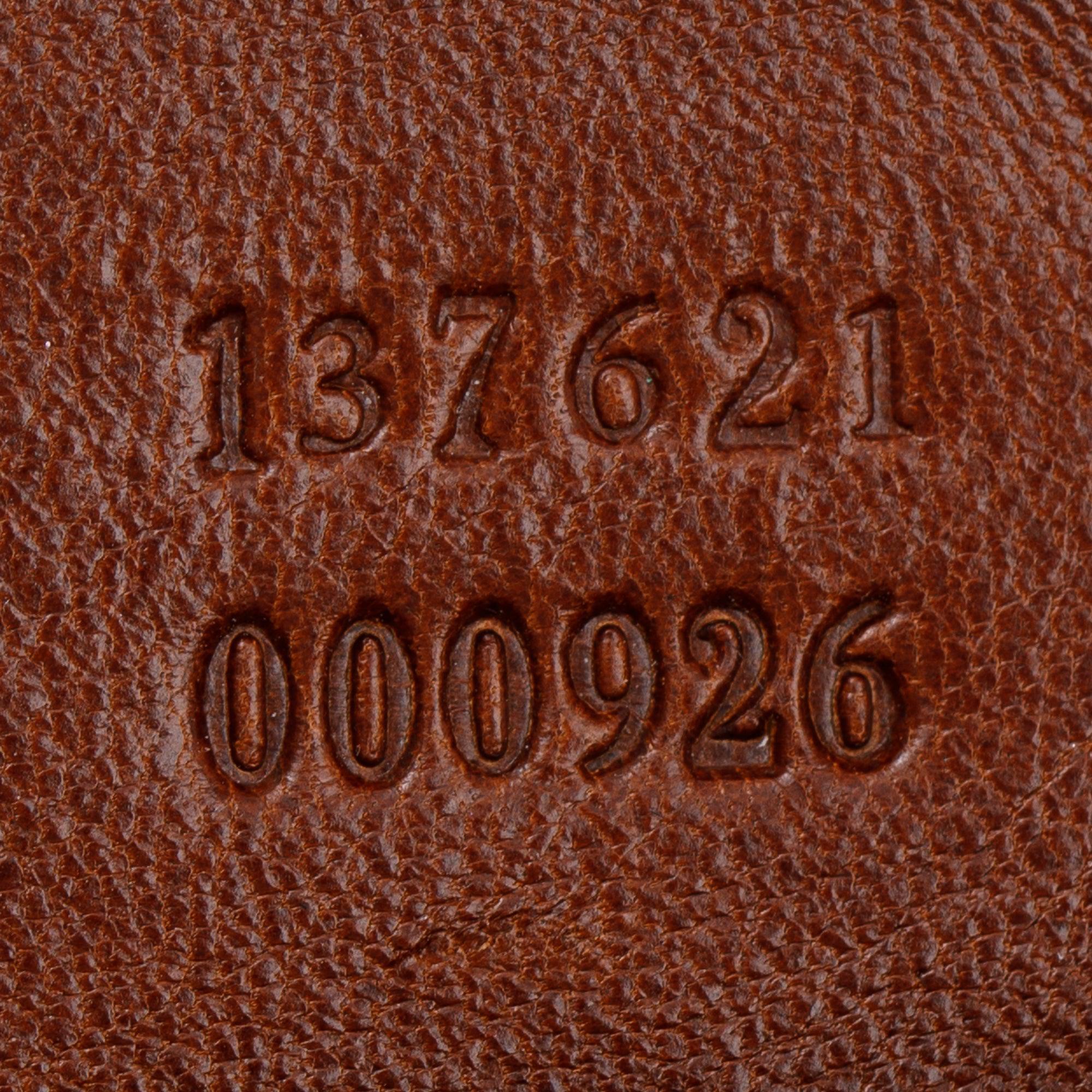 Gucci Brown Leather GG Canvas Medium Pelham Shoulder Bag