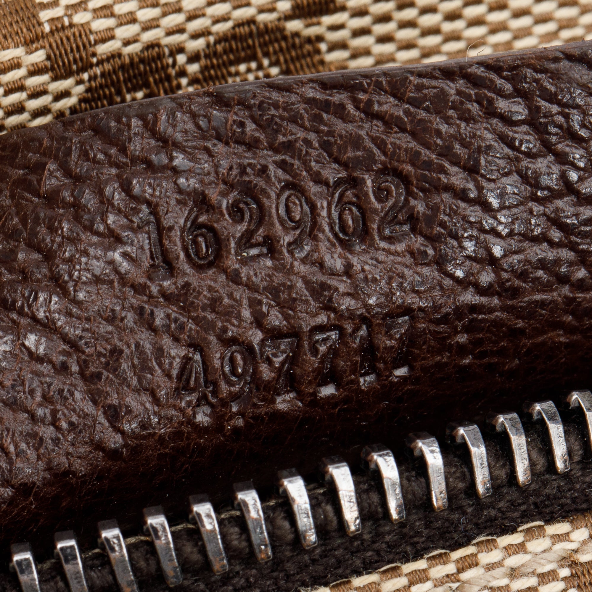 Gucci Brown Leather GG Canvas Web Double Pocket Small Belt Bag