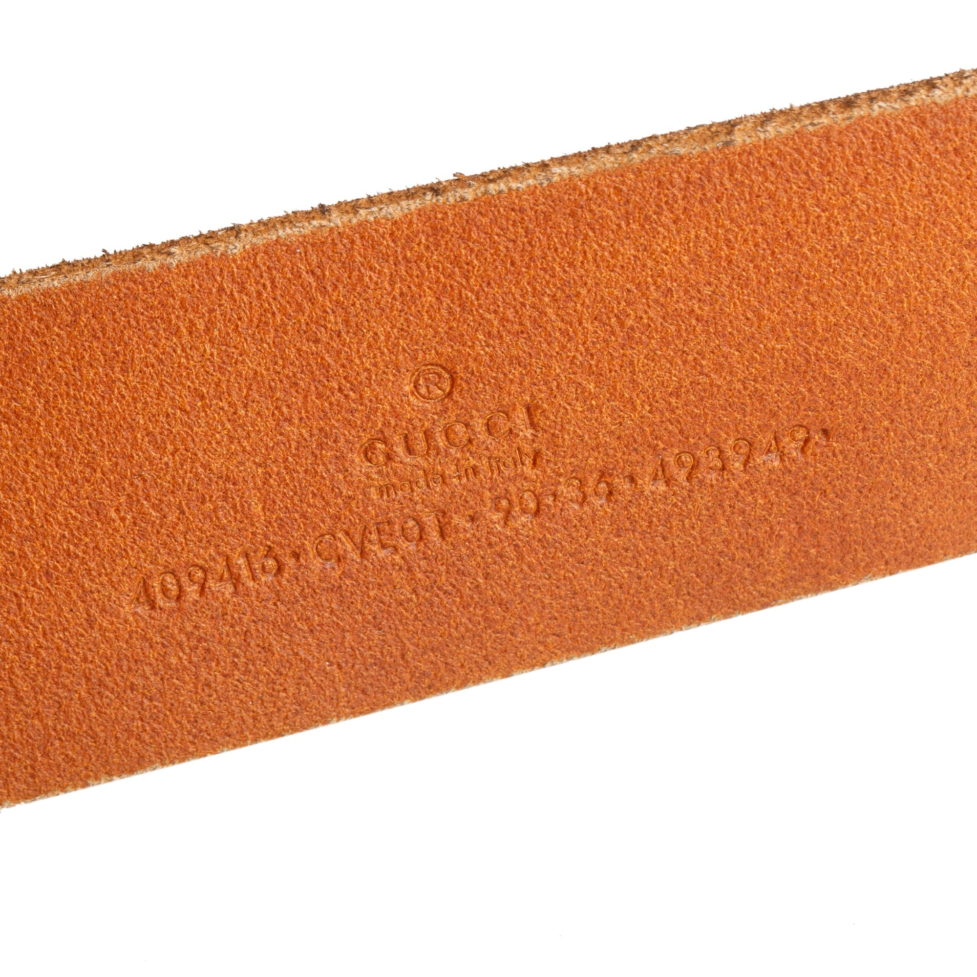 Gucci Brown Leather GG Marmont Wide Belt 90 36 w/ Box & Receipt