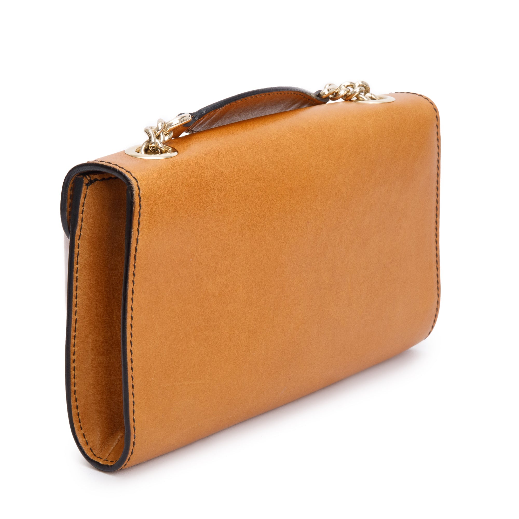 Gucci Brown Leather Small Emily Chain Shoulder Bag