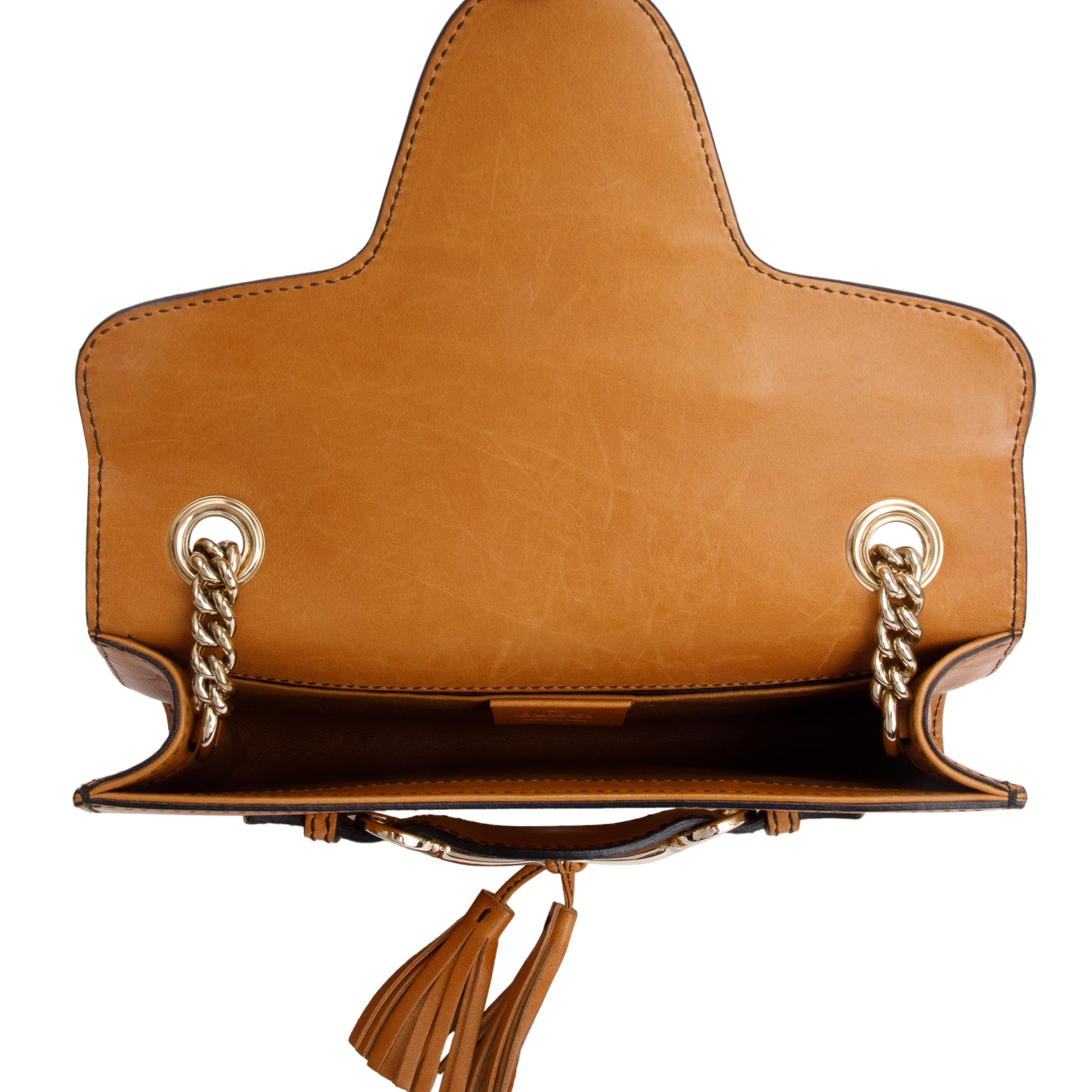 Gucci Brown Leather Small Emily Chain Shoulder Bag