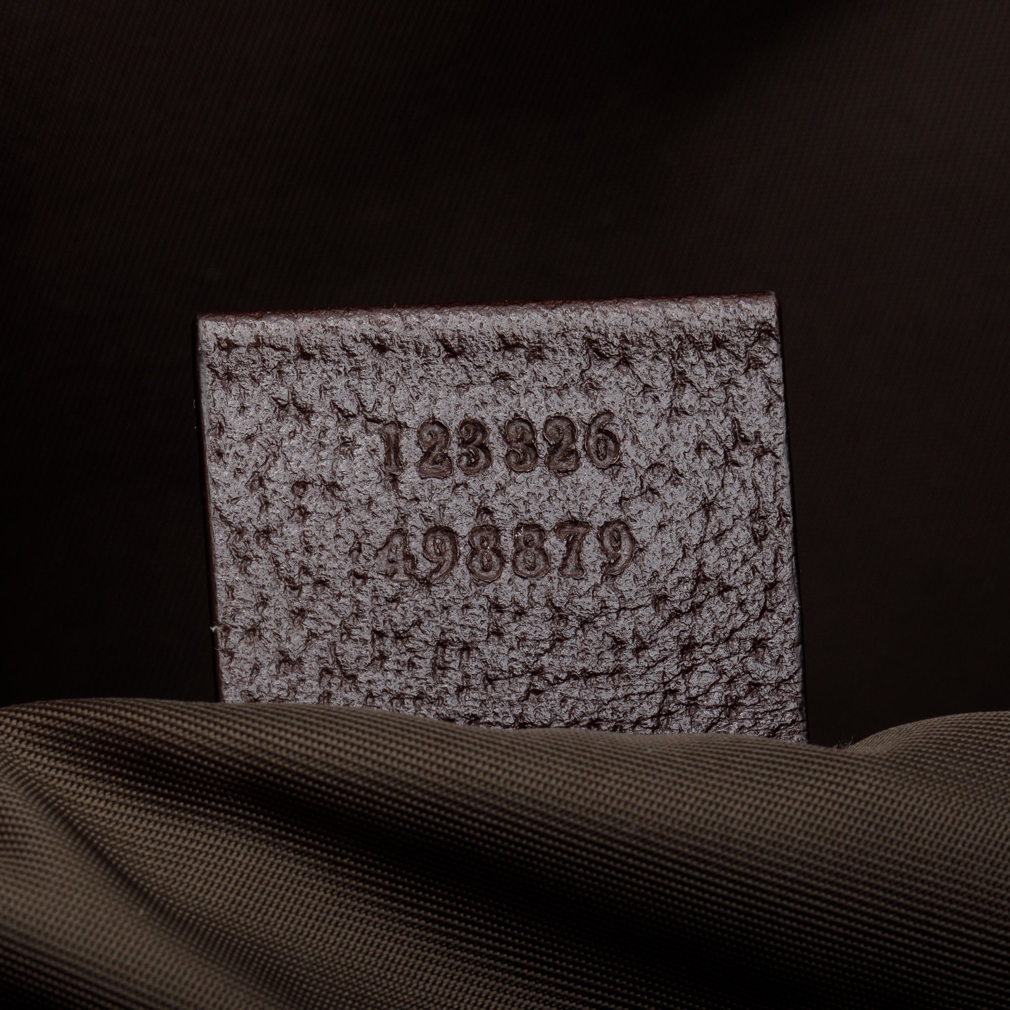 Gucci Brown Leather Trim GG Canvas Diaper Bag