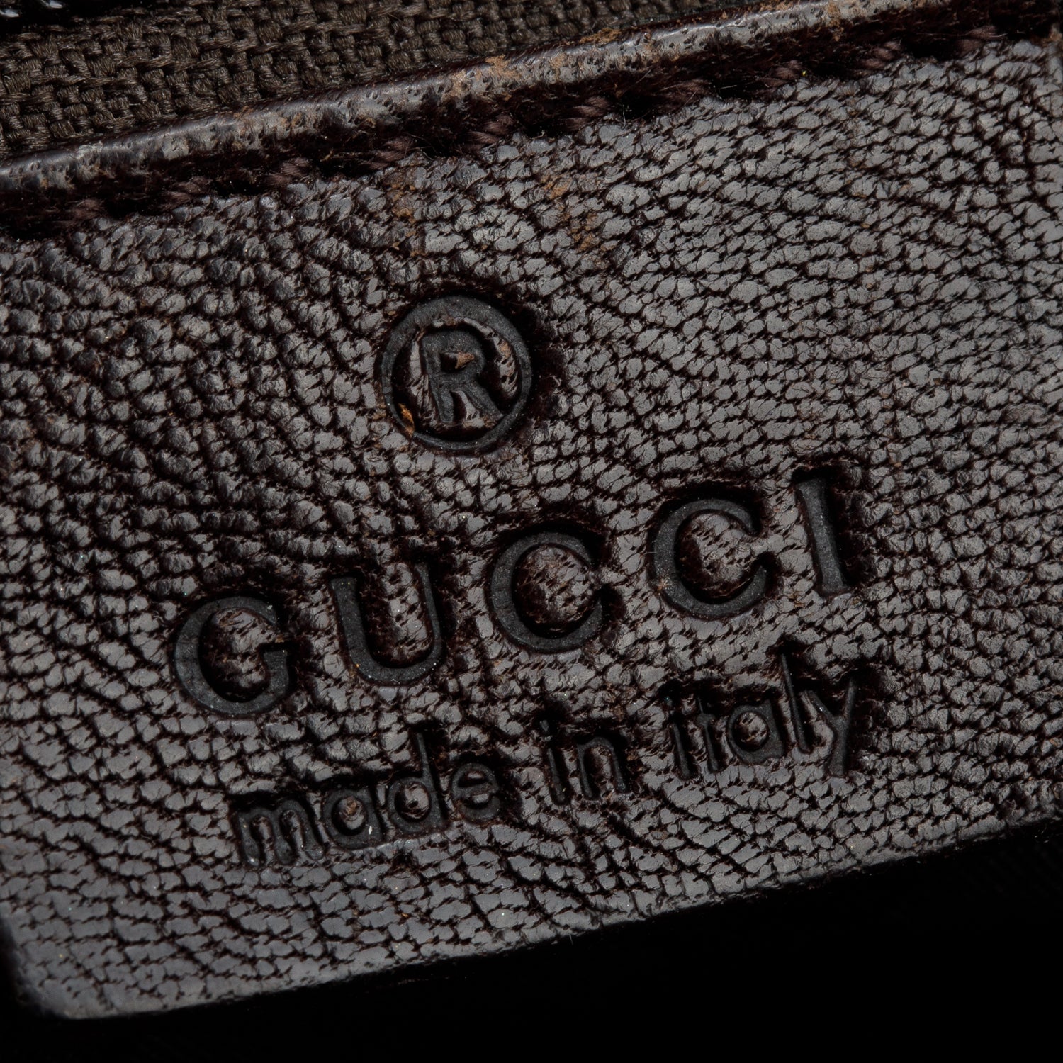 Gucci Brown Leather Trim GG Crystal Duchessa Hobo Bag