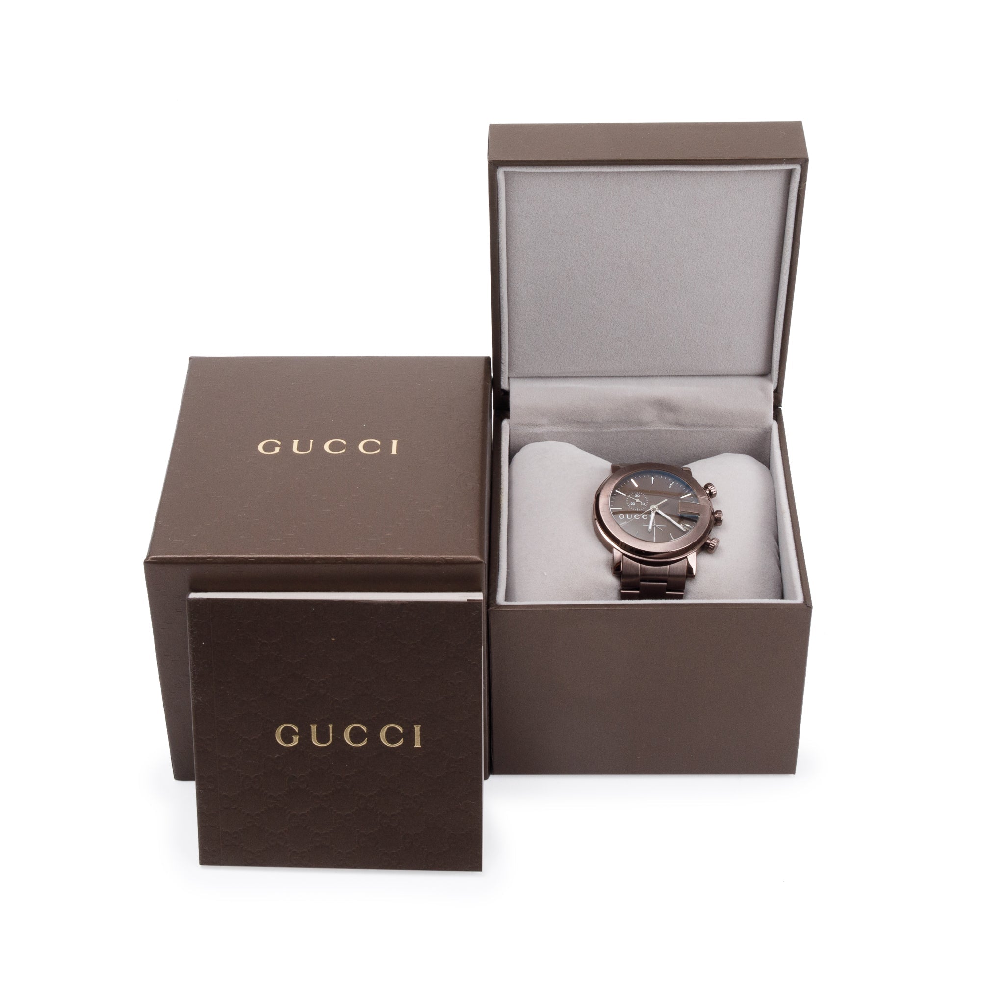 Gucci Brown PVD Stainless Steel G-Chrono 44 MM Watch w/ Box