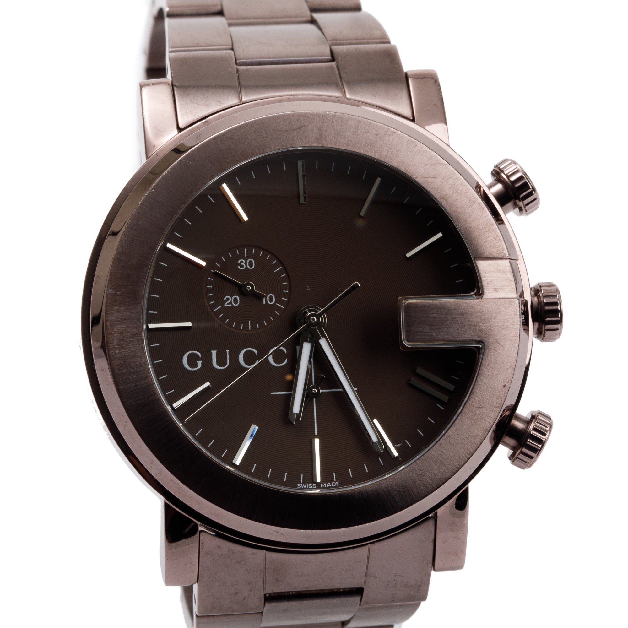 Gucci Brown PVD Stainless Steel G-Chrono 44 MM Watch w/ Box