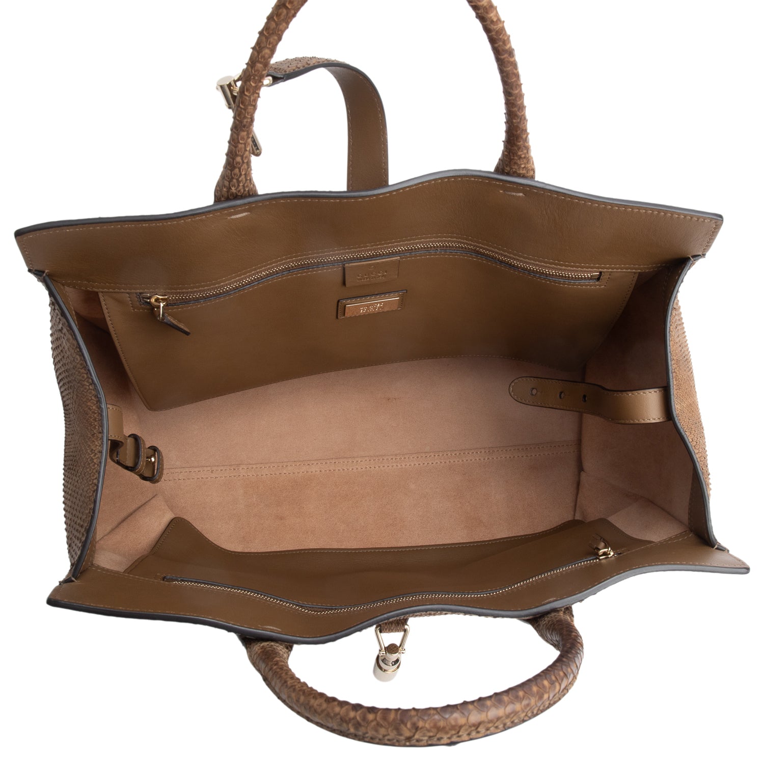 Gucci Brown Python Large Soft Jackie Tote