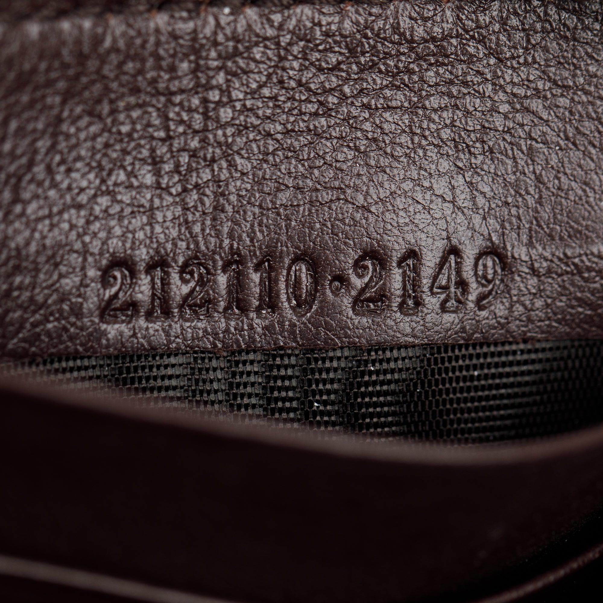 Gucci Brown Signature Leather Continental Zip Wallet