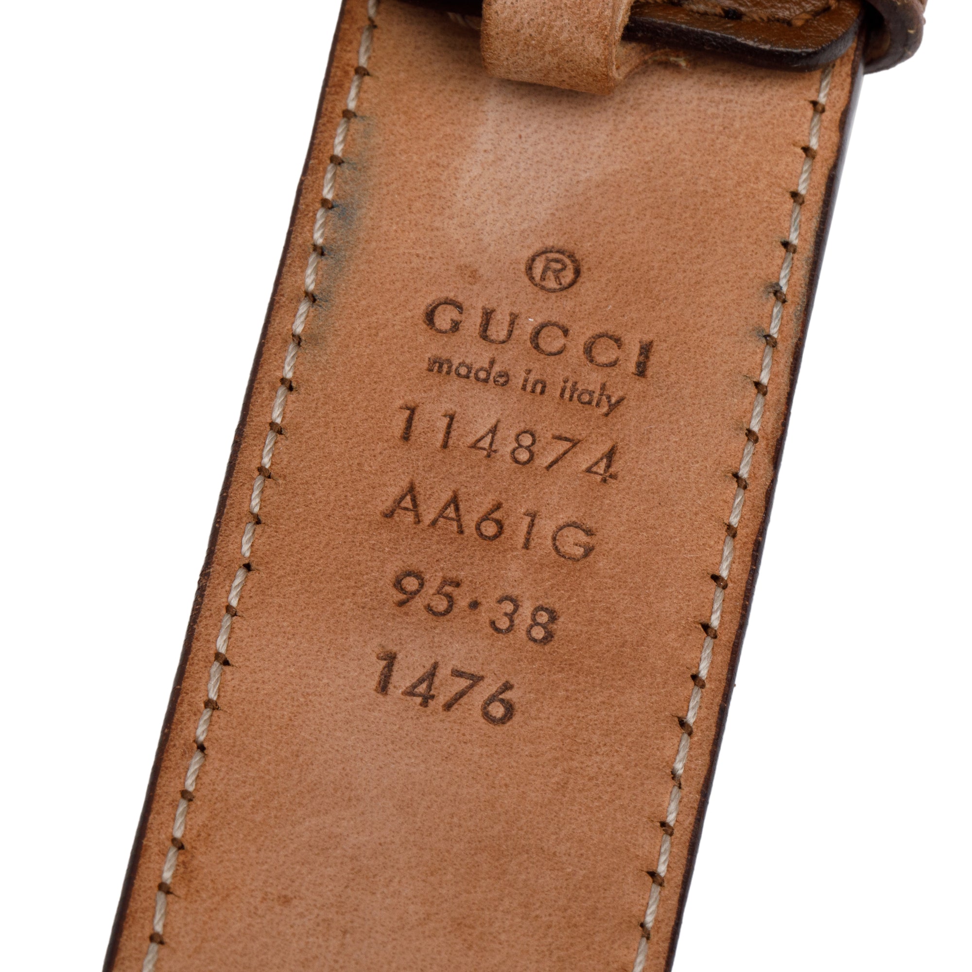 Gucci Brown Signature Leather Interlocking G Belt 95 38