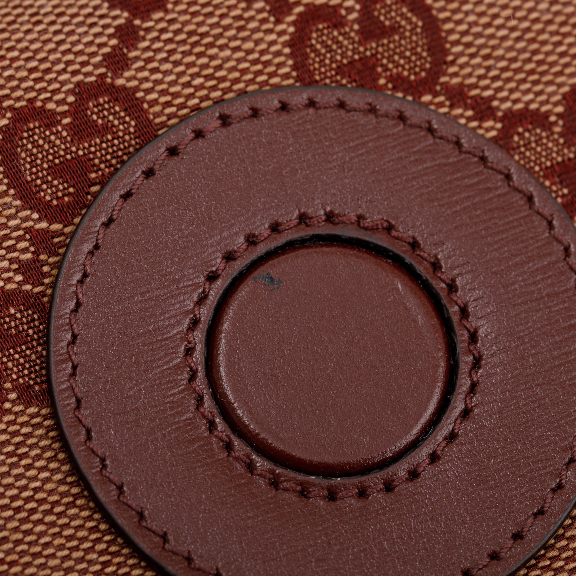 Gucci Burgundy GG Canvas & Calfskin Leather Medium Arli Shoulder Bag