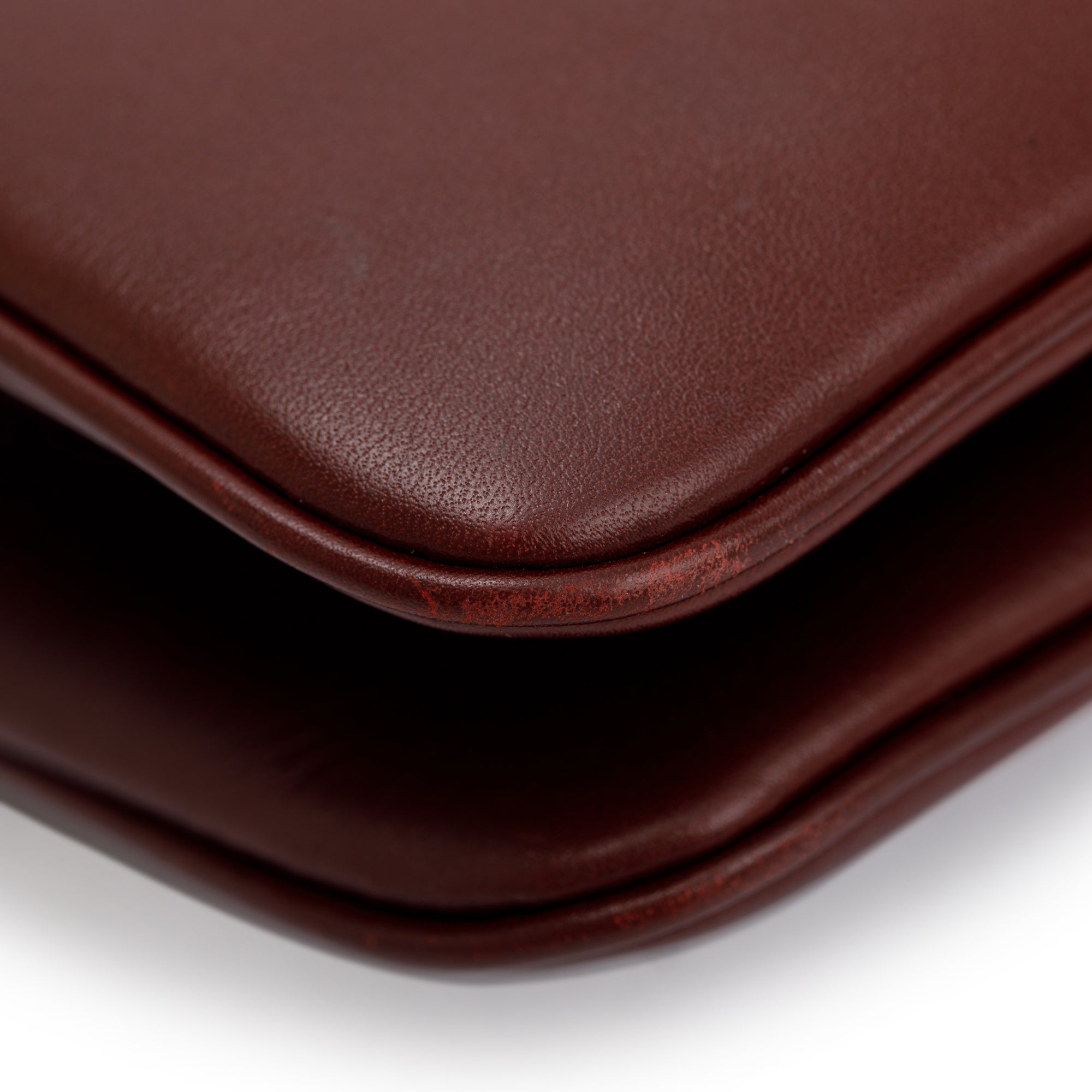 Gucci Burgundy Leather Medium Rajah Shoulder Bag w/ Box