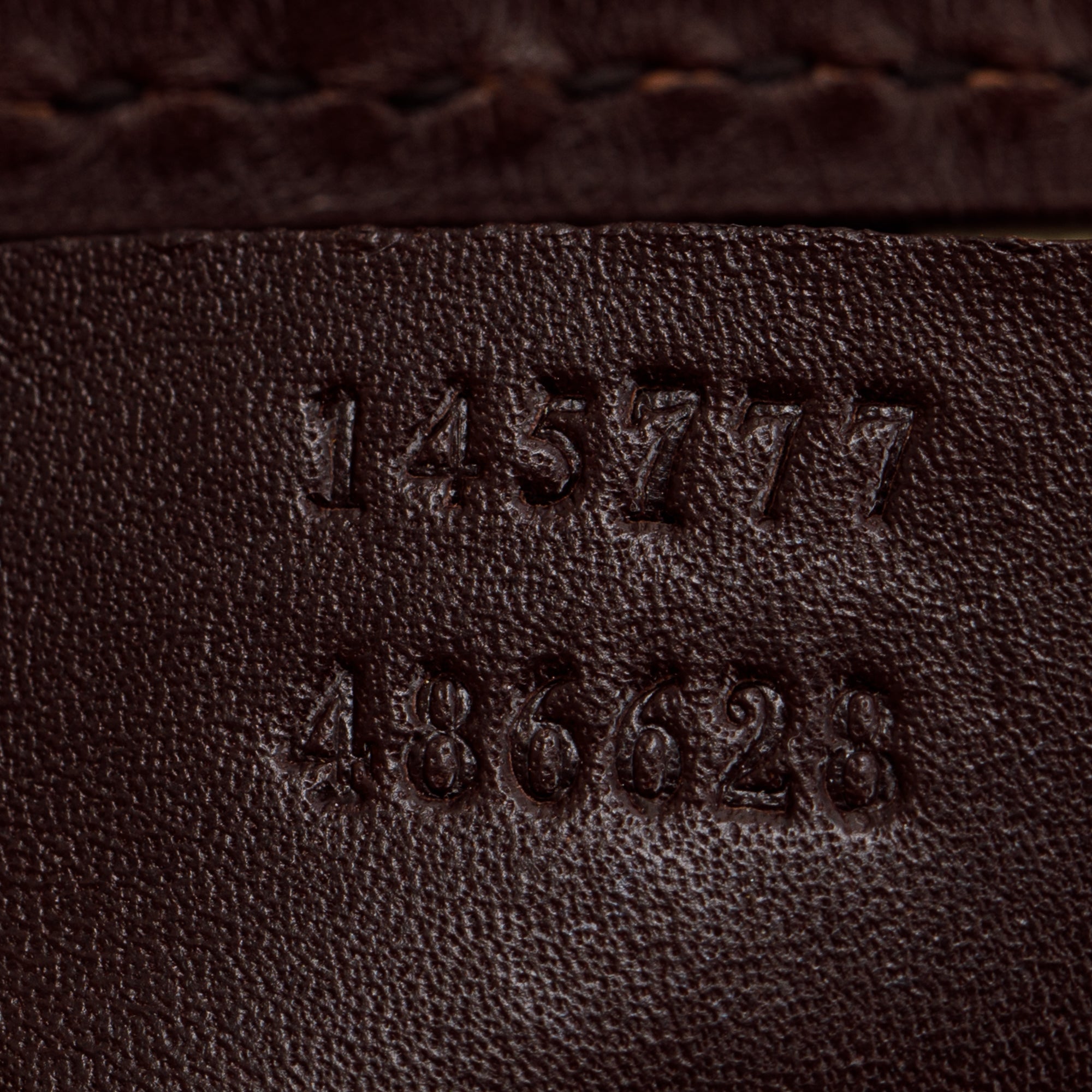 Gucci Burgundy Signature Leather Large Punch Top Handle Tote