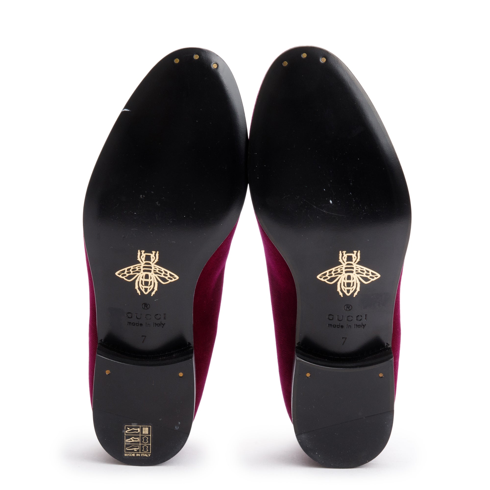 Gucci Burgundy Velvet Flying Pig Embroidered Accent Mens Loafers, Size 7