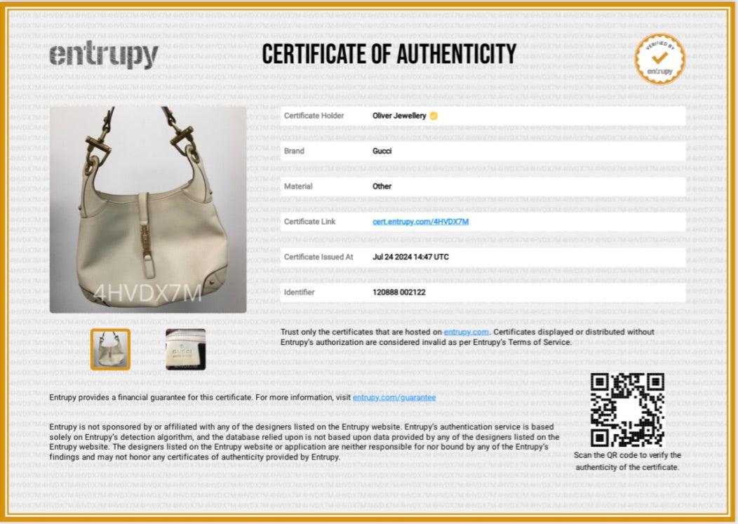 Gucci Creme Leather Medium Nailhead Jackie Hobo Bag