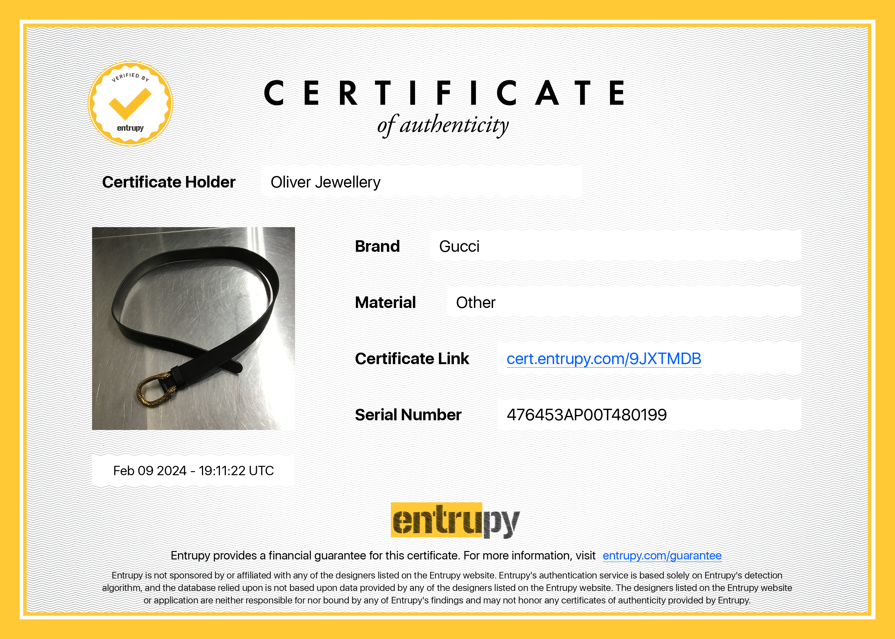 Gucci Dionysus Accent Black Leather 30 MM Belt, 90 36