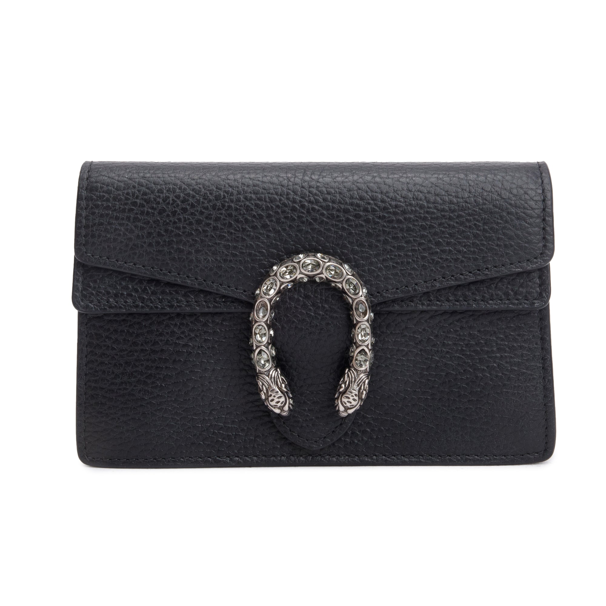 Gucci Dionysus Black Leather Super Mini Bag